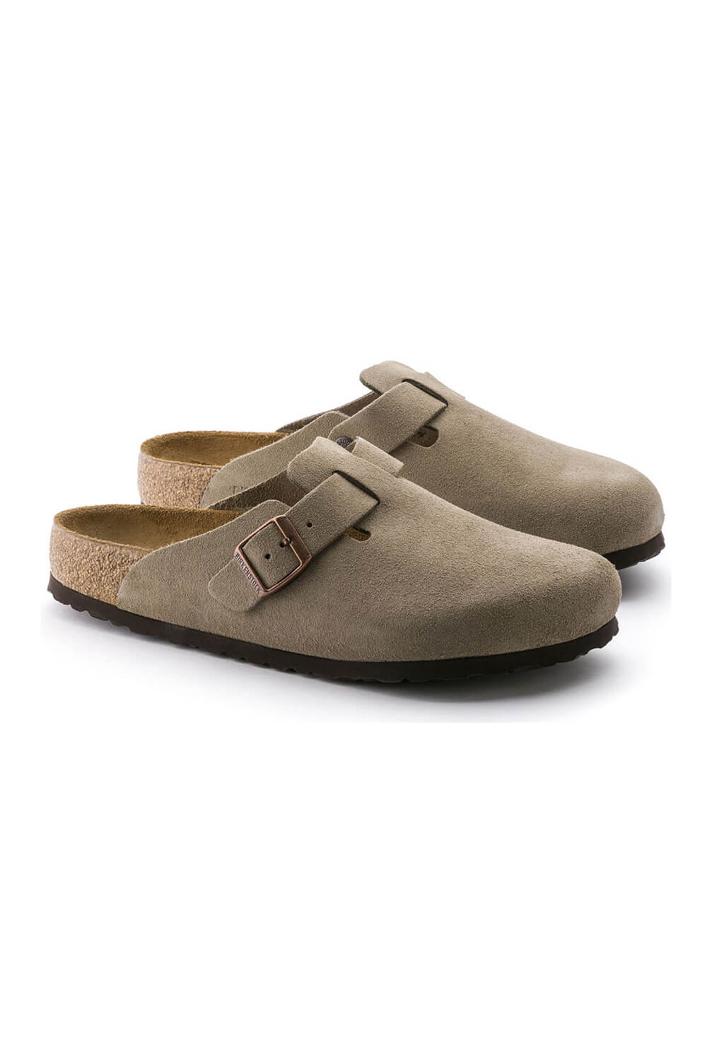 Birkenstock Boston Soft Footbed Suede Leather Clogs for Men in Taupe | 560771-M - Image 3