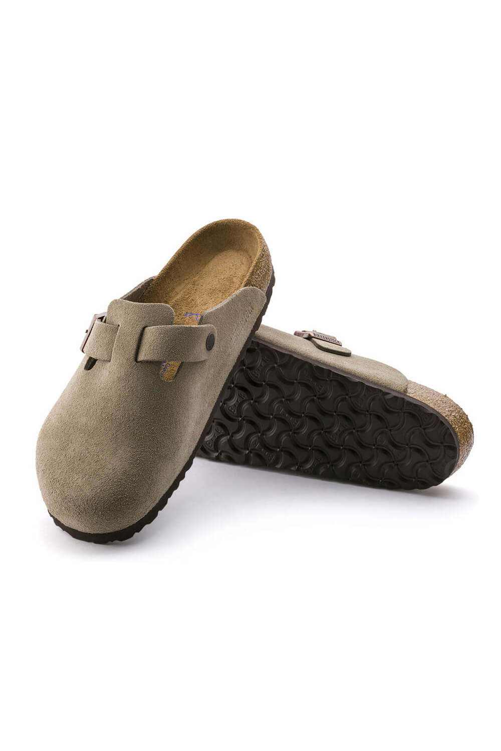Birkenstock Boston Soft Footbed Suede Leather Clogs for Men in Taupe | 560771-M - Image 4