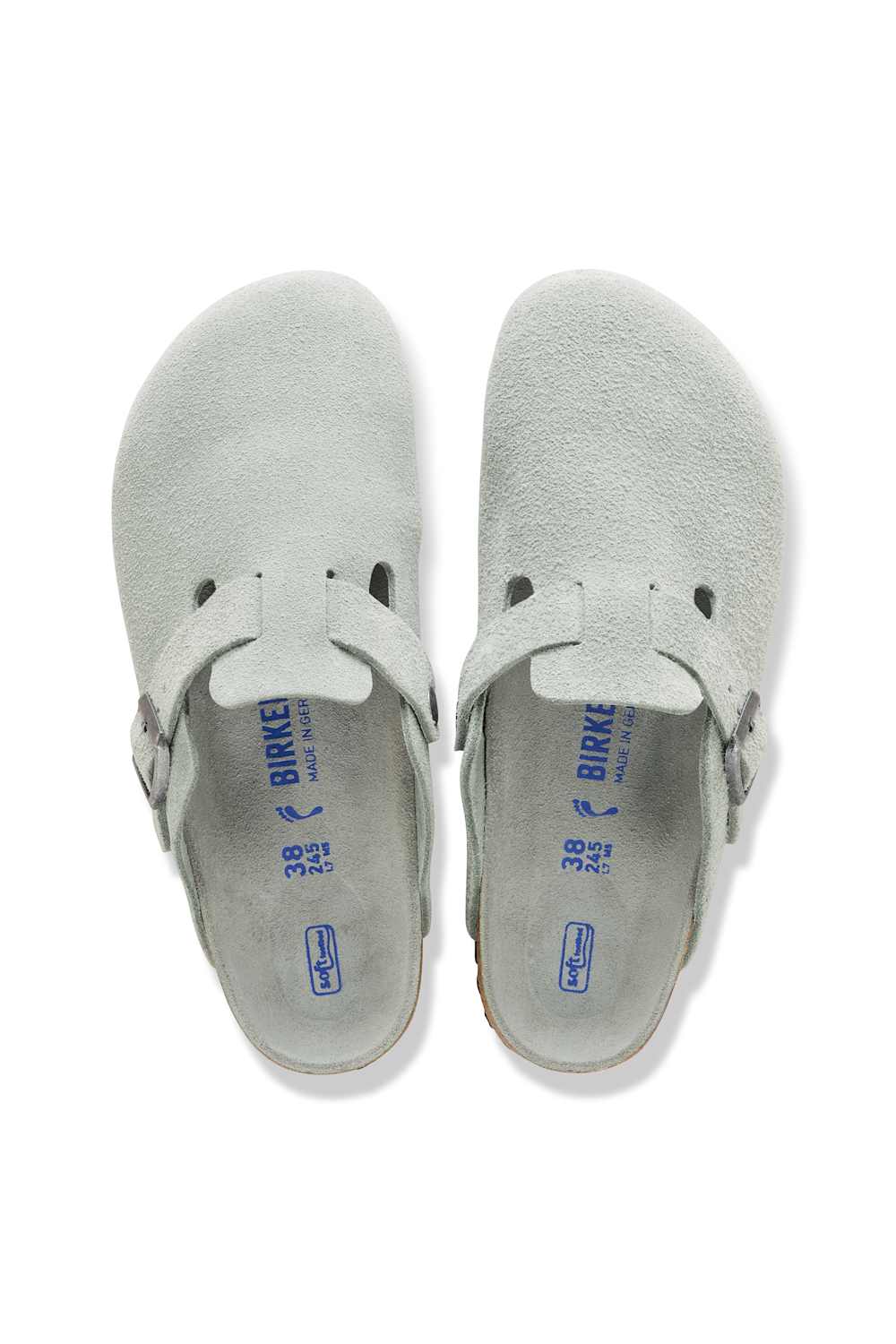 Birkenstock Boston Soft Footbed Clogs for Women in Pure Sage Tonal | 1031657 - Image 3