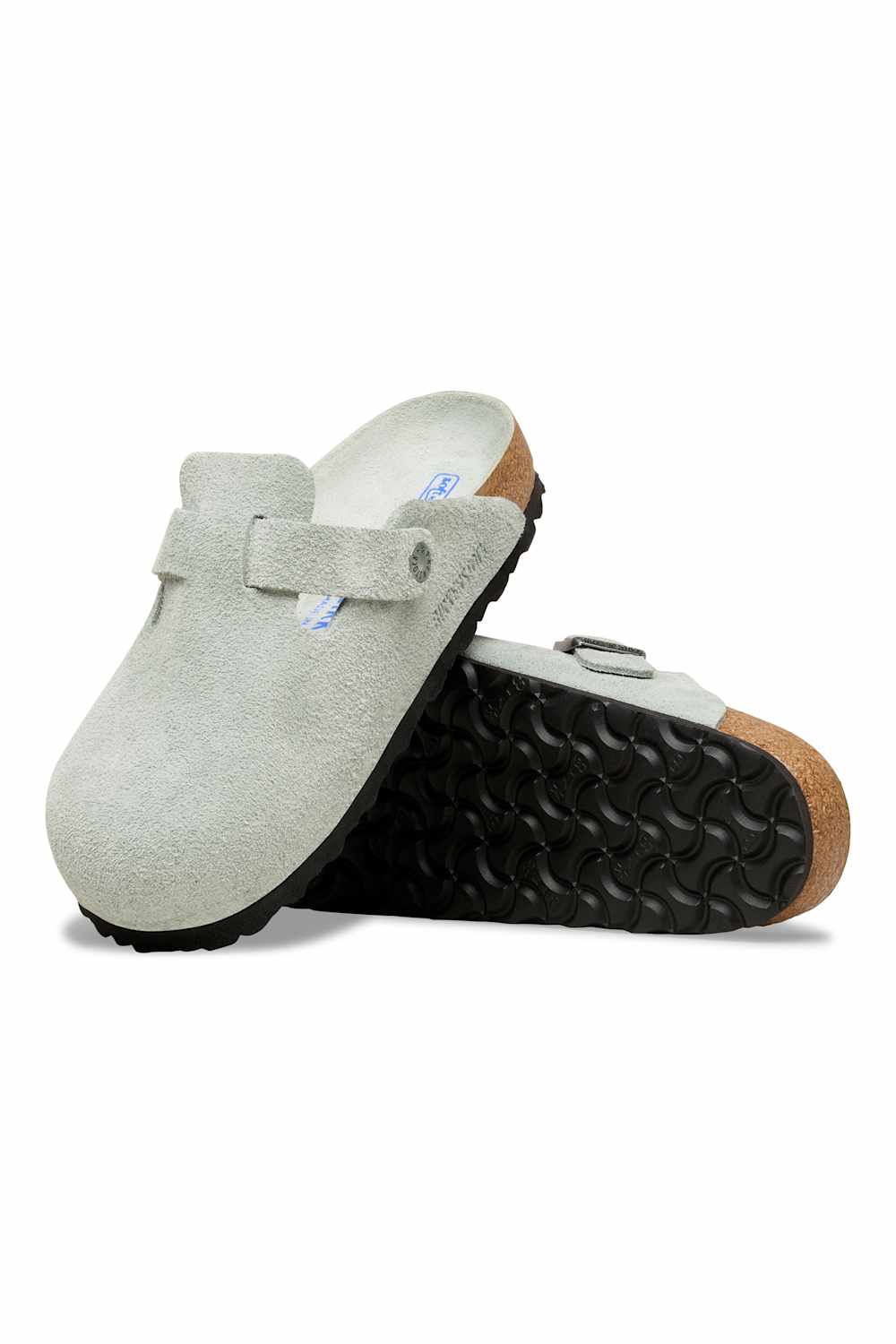 Birkenstock Boston Soft Footbed Clogs for Women in Pure Sage Tonal | 1031657 - Image 4