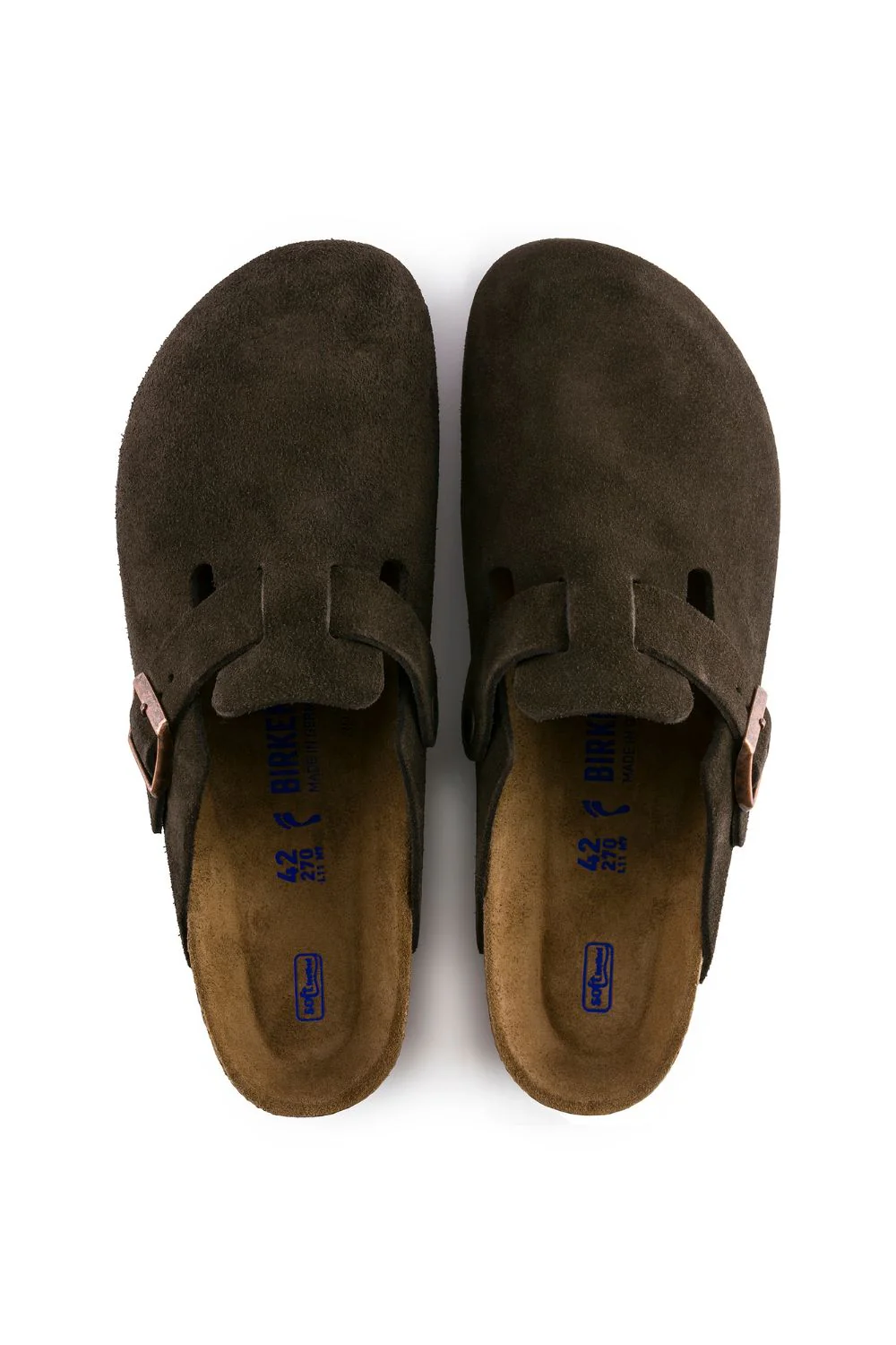 Birkenstock Boston Soft Footbed Suede Leather Clogs for Women in Mocha | 660461 - Image 4
