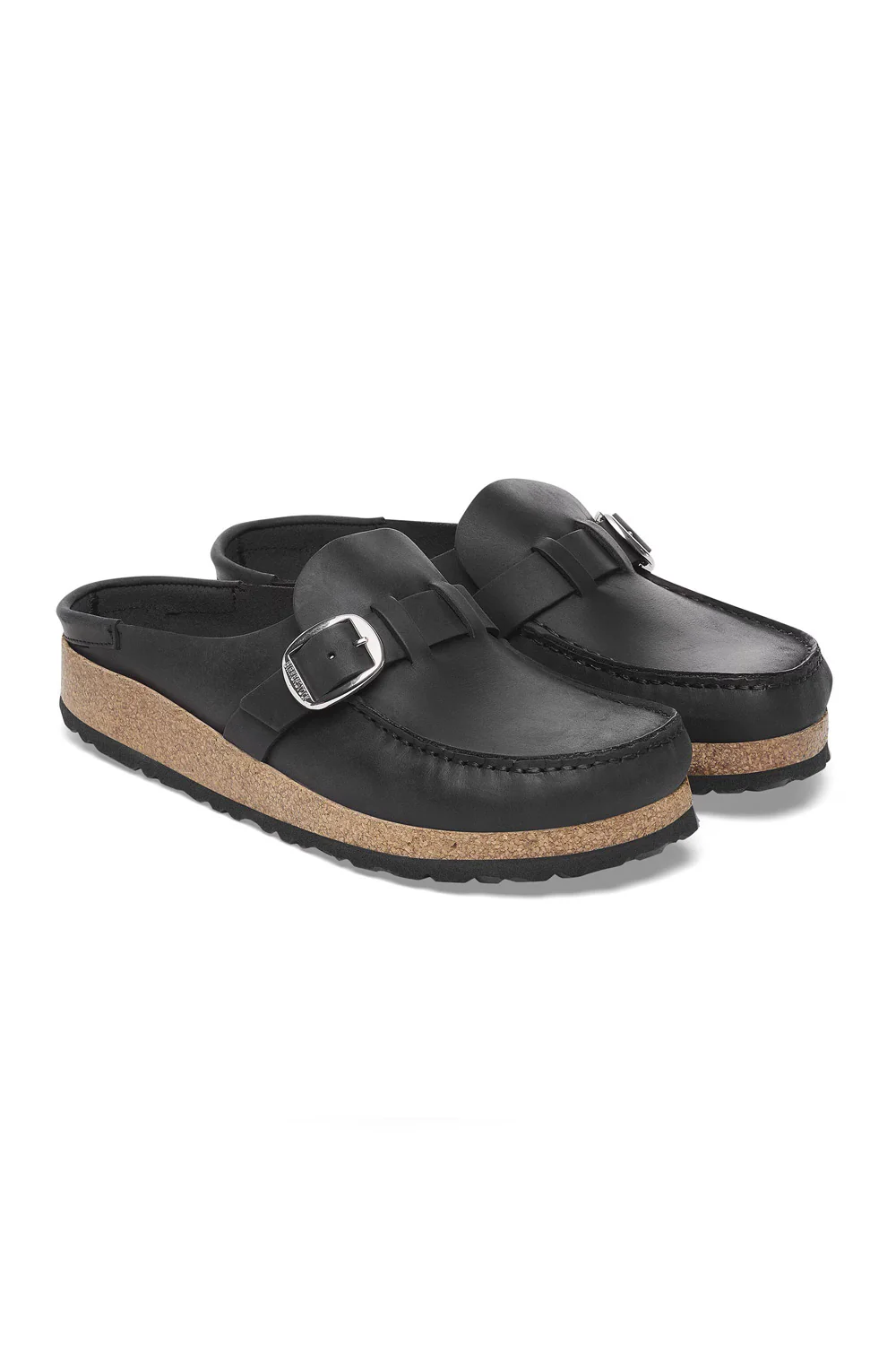 Birkenstock Buckley Oiled Leather Mules for Women in Black | 1024942 - Image 5