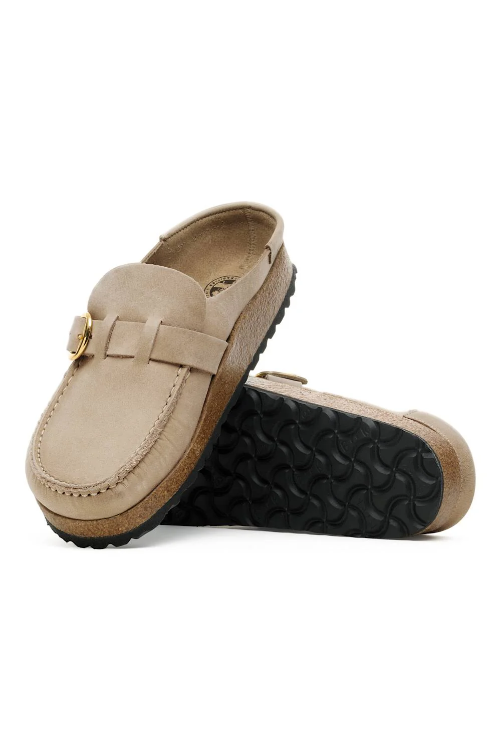 Birkenstock Buckley Oiled Leather Mules for Women in Tobacco Brown | 1030383 - Image 3