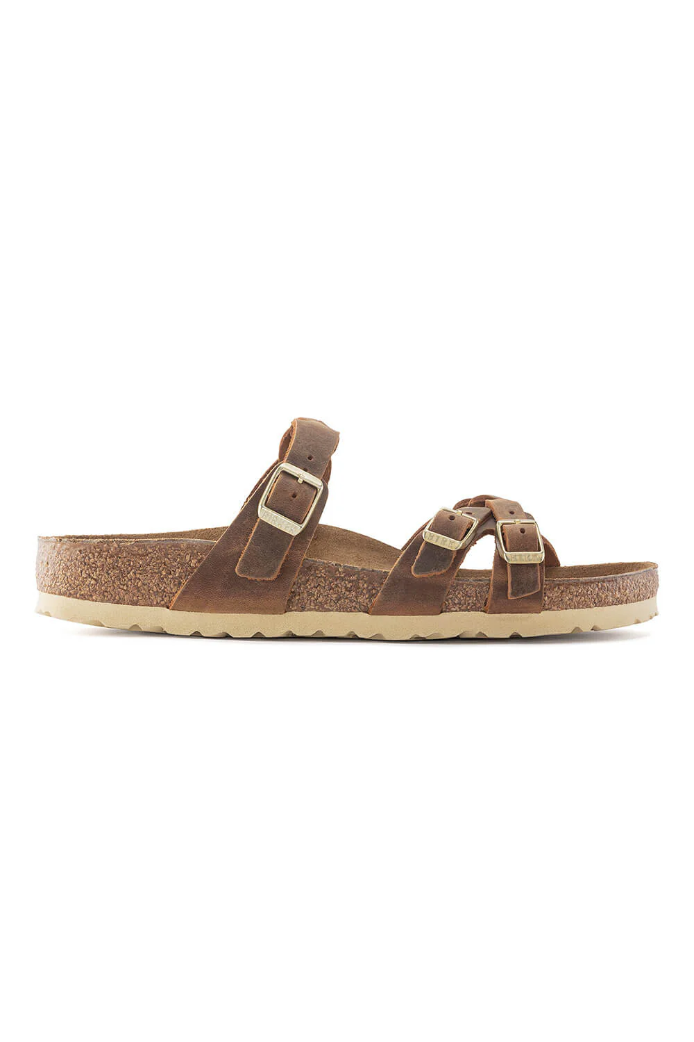 Birkenstock Franca Braided Oiled Leather Sandals for Women in Cognac | 1024052 - Image 4