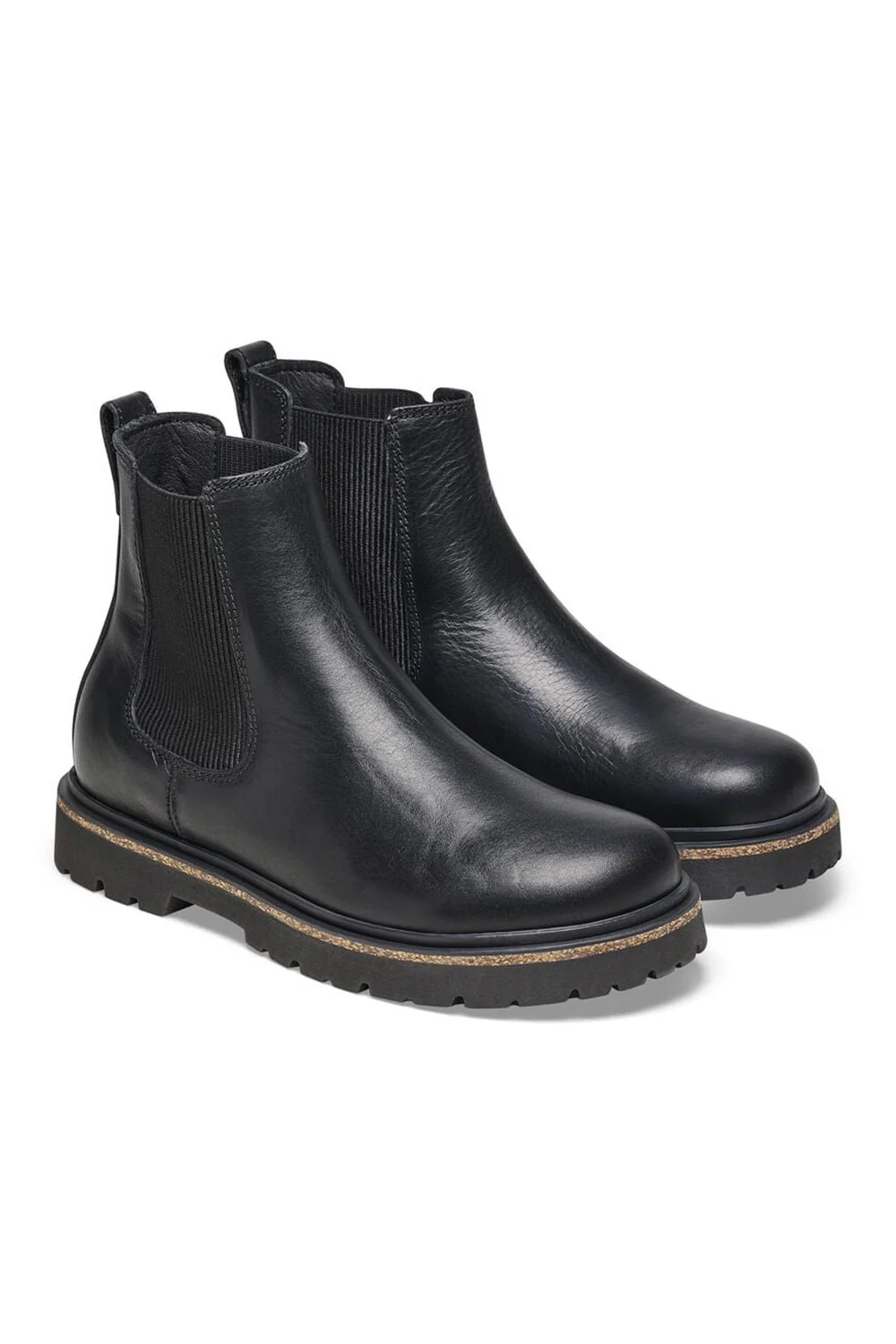 Birkenstock Highwood Slip On Leather Booties for Women in Black | 1025791 - Image 3