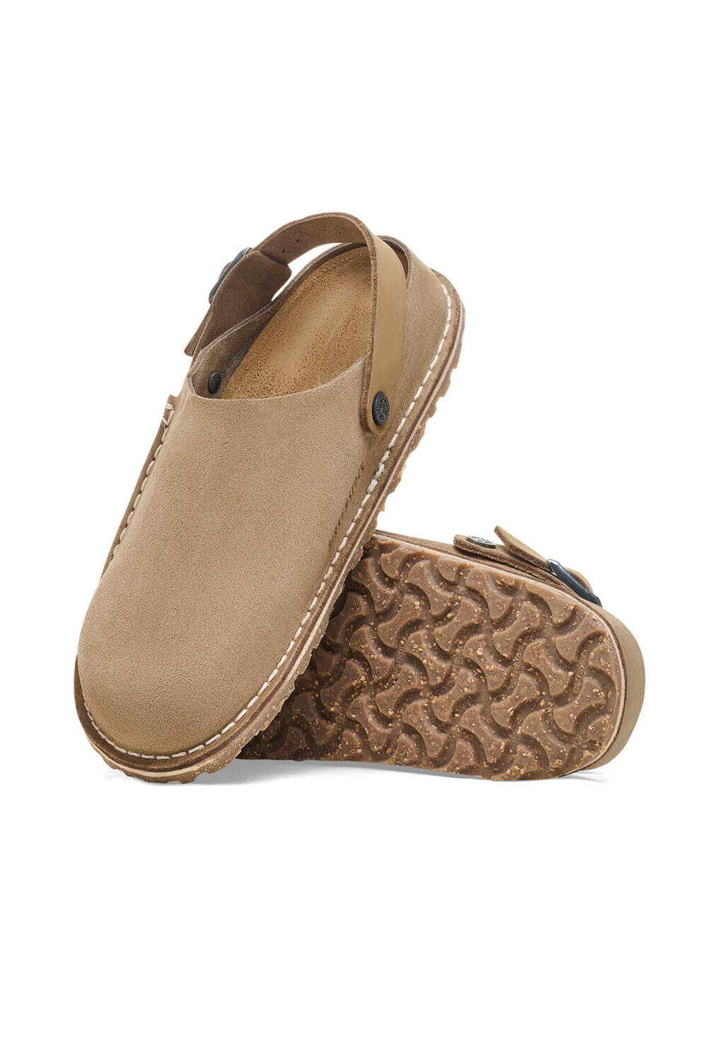 Birkenstock Lutry Premium Suede Leather Clogs for Men in Grey Taupe | 1025293 - Image 4
