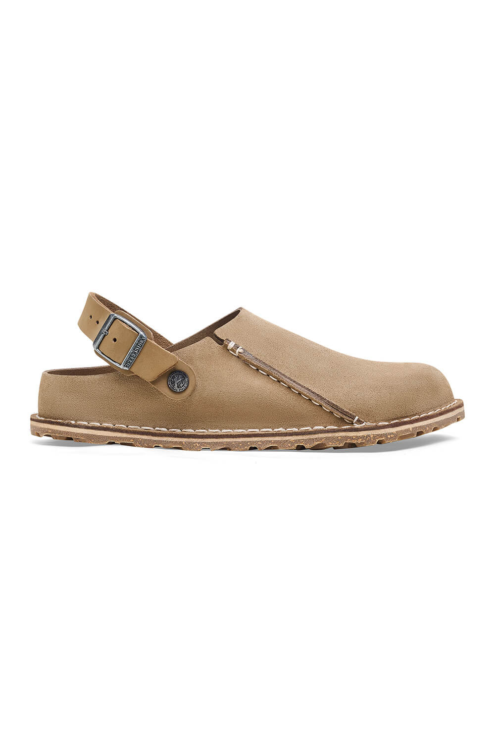 Birkenstock Lutry Premium Suede Leather Clogs for Women in Grey Taupe | 1025297 - Image 3