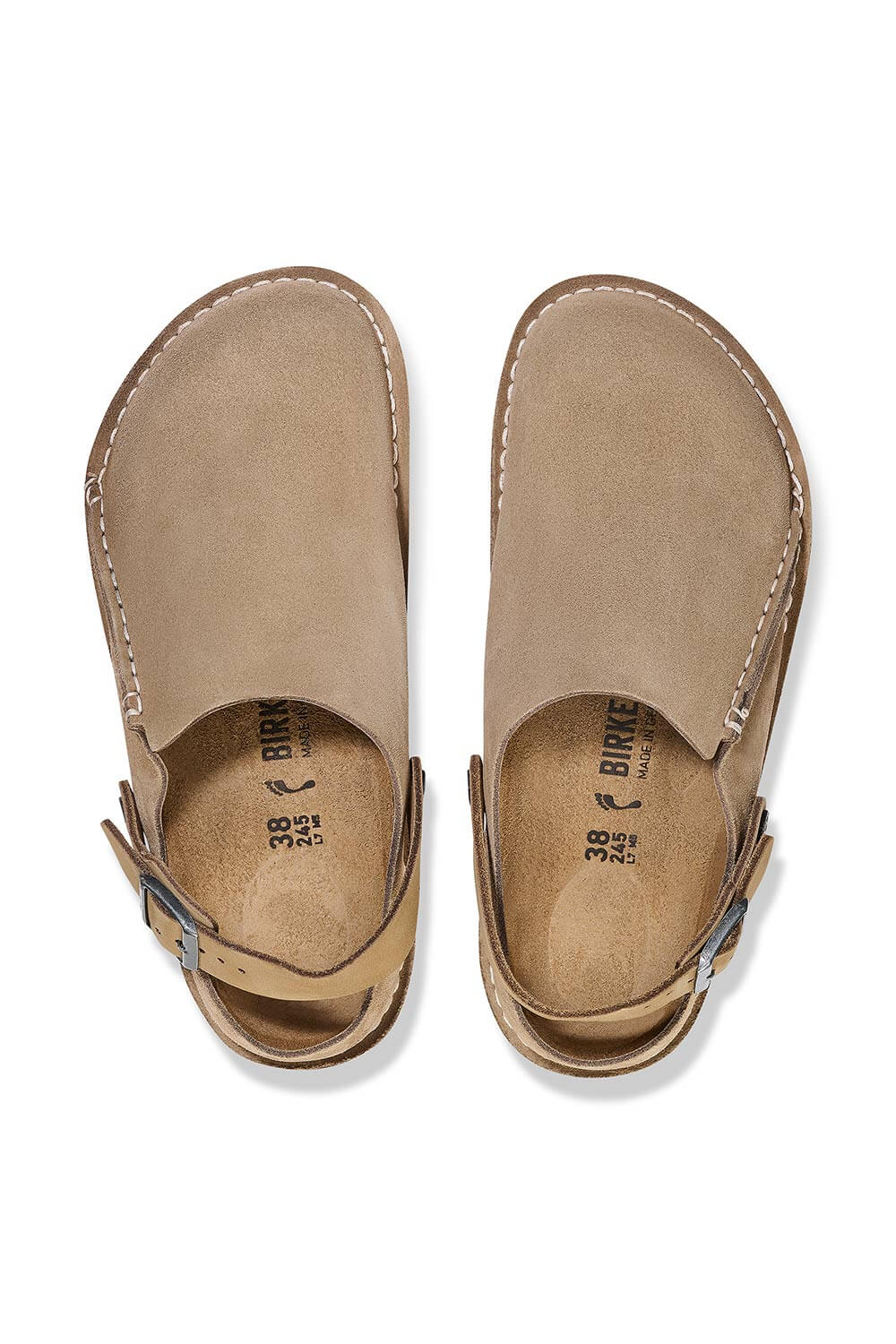 Birkenstock Lutry Premium Suede Leather Clogs for Women in Grey Taupe | 1025297 - Image 5