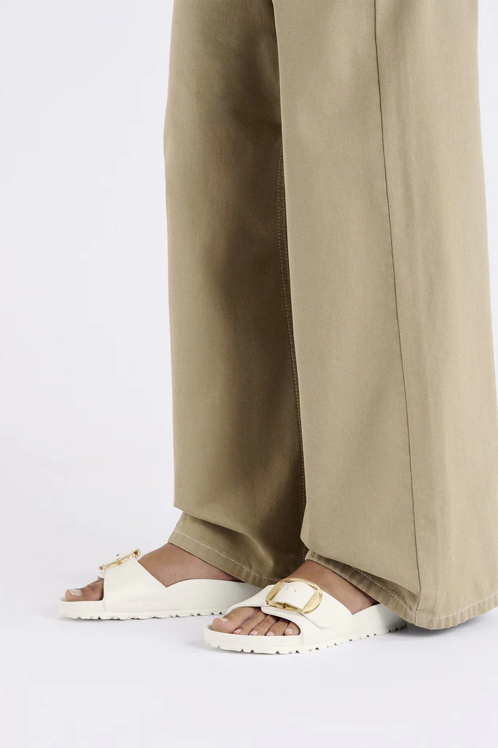 Birkenstock Madrid Big Buckle EVA Sandals for Women in Eggshell | 1029633 - Image 3