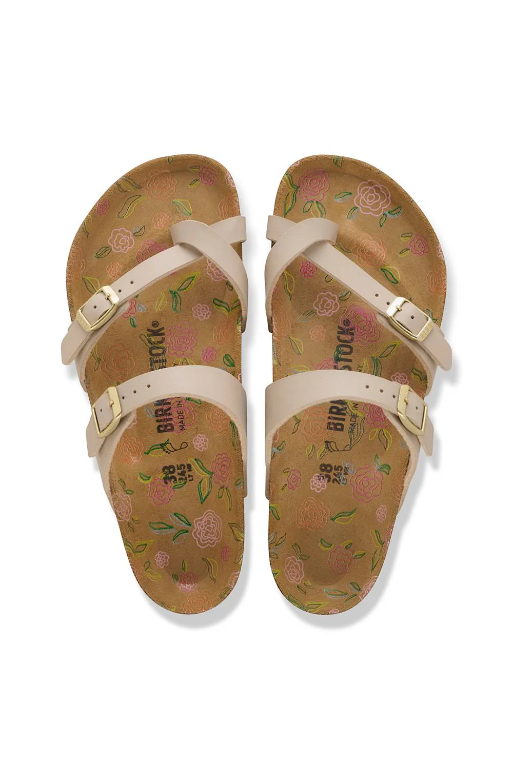 Birkenstock Mayari Floral Birko-Flor Sandals for Women in Sandcastle | 1031692 - Image 4