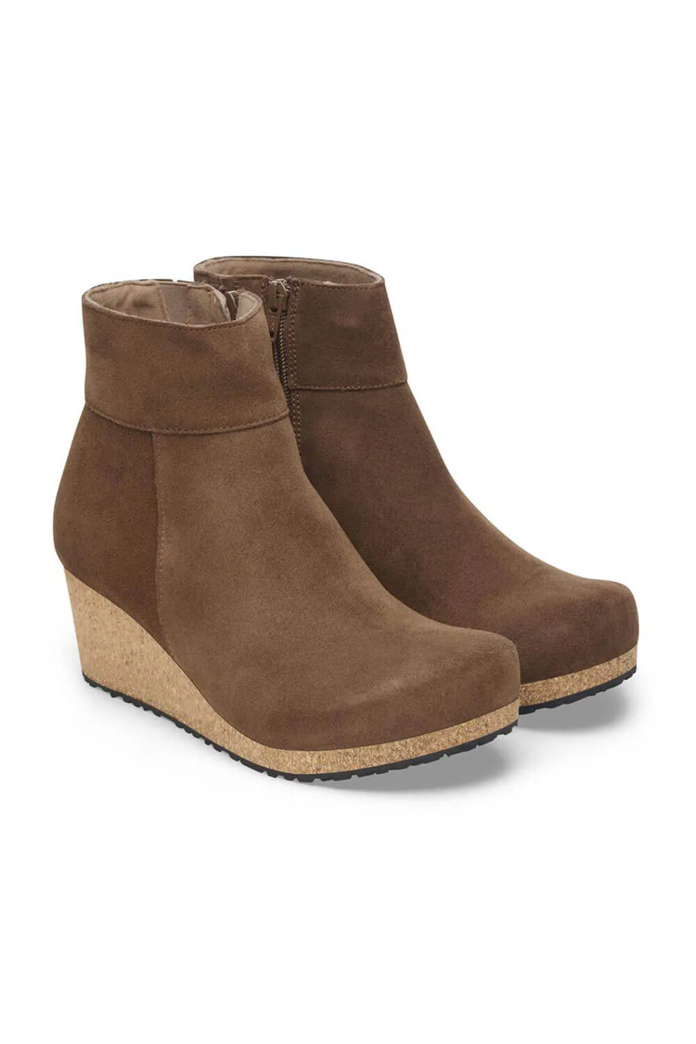 Papillio by Birkenstock Ebba Suede Booties for Women in Dark Tea | 1028399 - Image 3