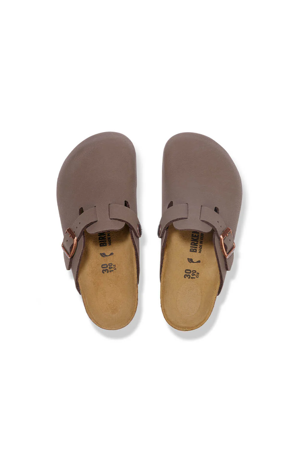 Birkenstock Youth Boston Birkibuc Clogs for Kids in Mocha | 1030809 - Image 3