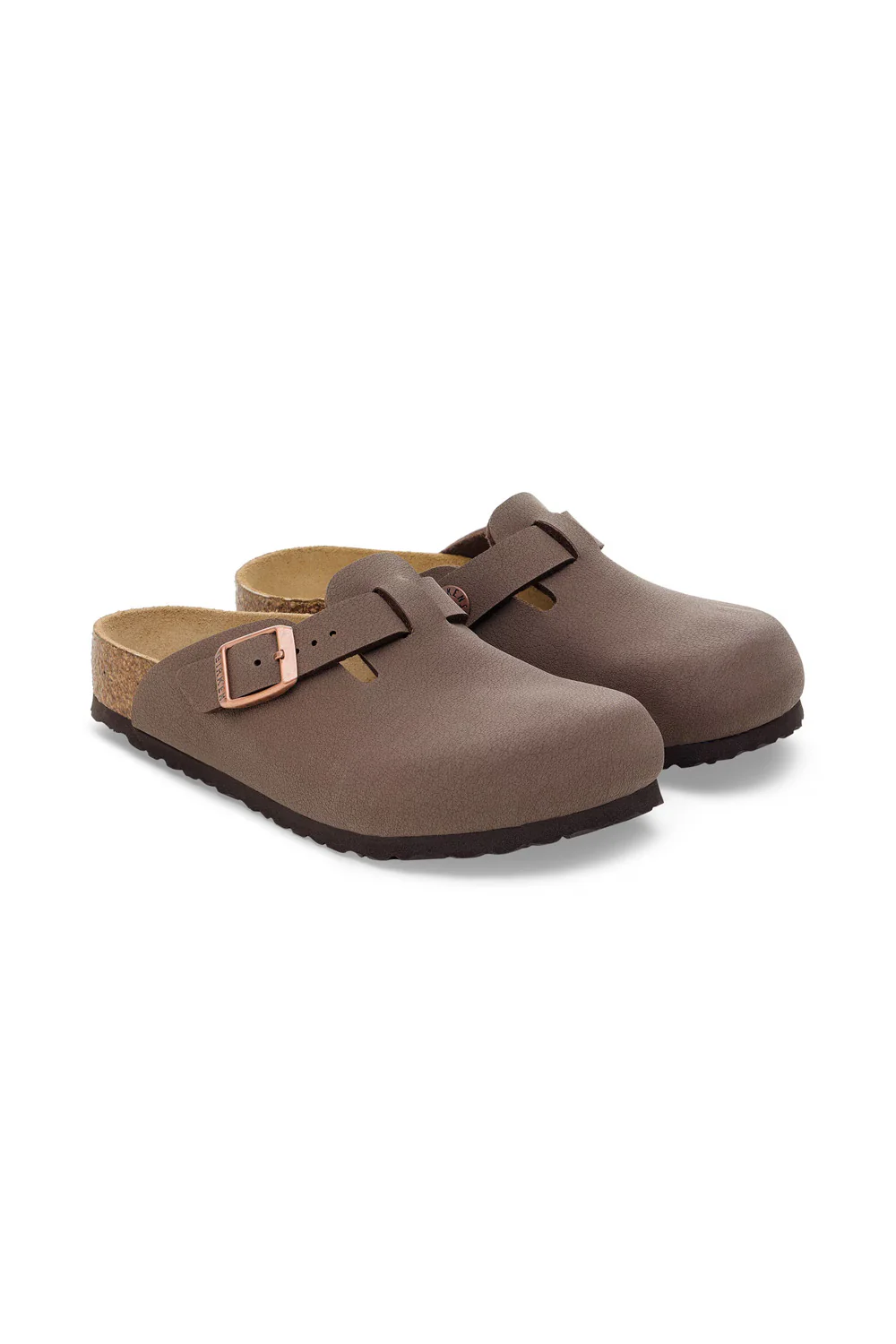 Birkenstock Youth Boston Birkibuc Clogs for Kids in Mocha | 1030809 - Image 5