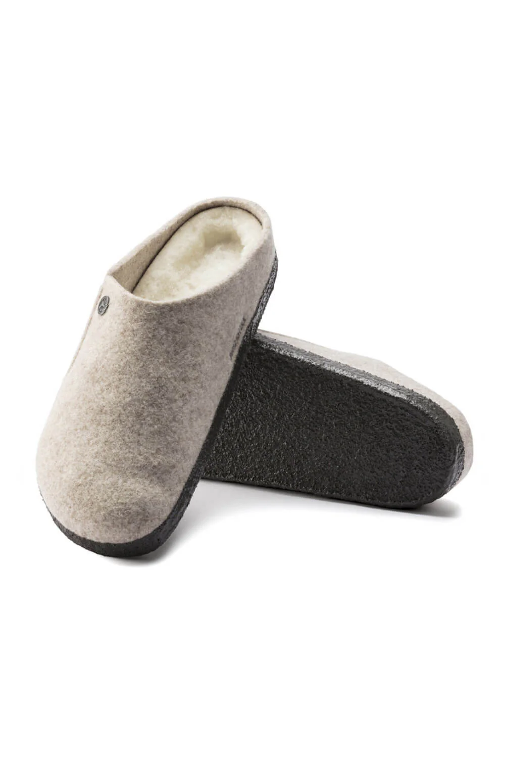 Birkenstock Zermatt Shearling Wool Felt Slippers for Women in Eggnog | 1020029 - Image 5