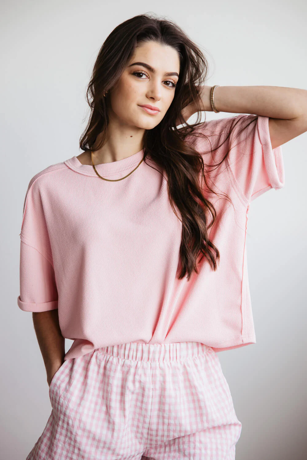 Blu Pepper Ribbed Knit Shirt for Women - Image 3