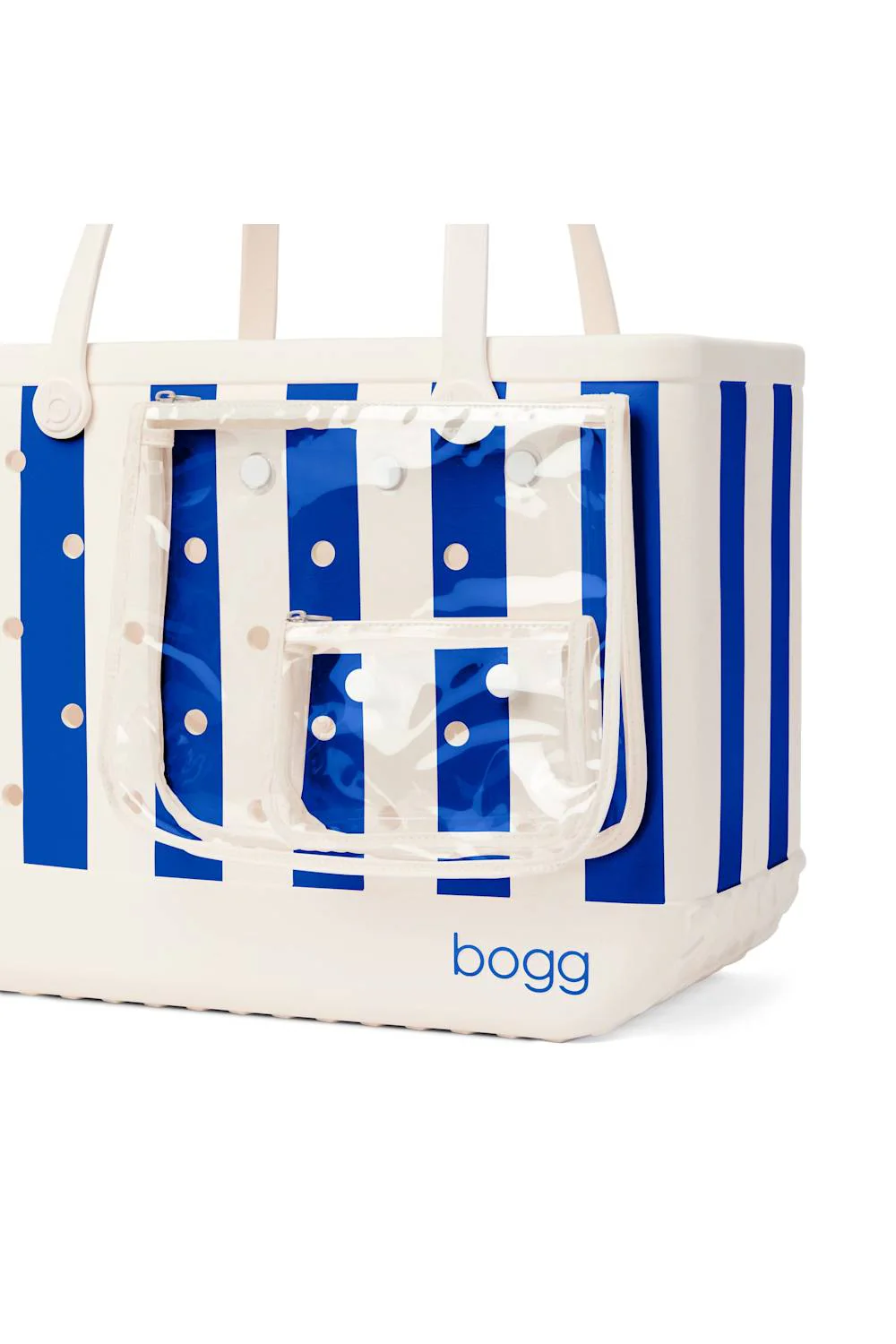 Bogg Bag Original Large Bogg Bag in Mykonos Blue Stripe  | BP1810004-MYKBL - Image 3