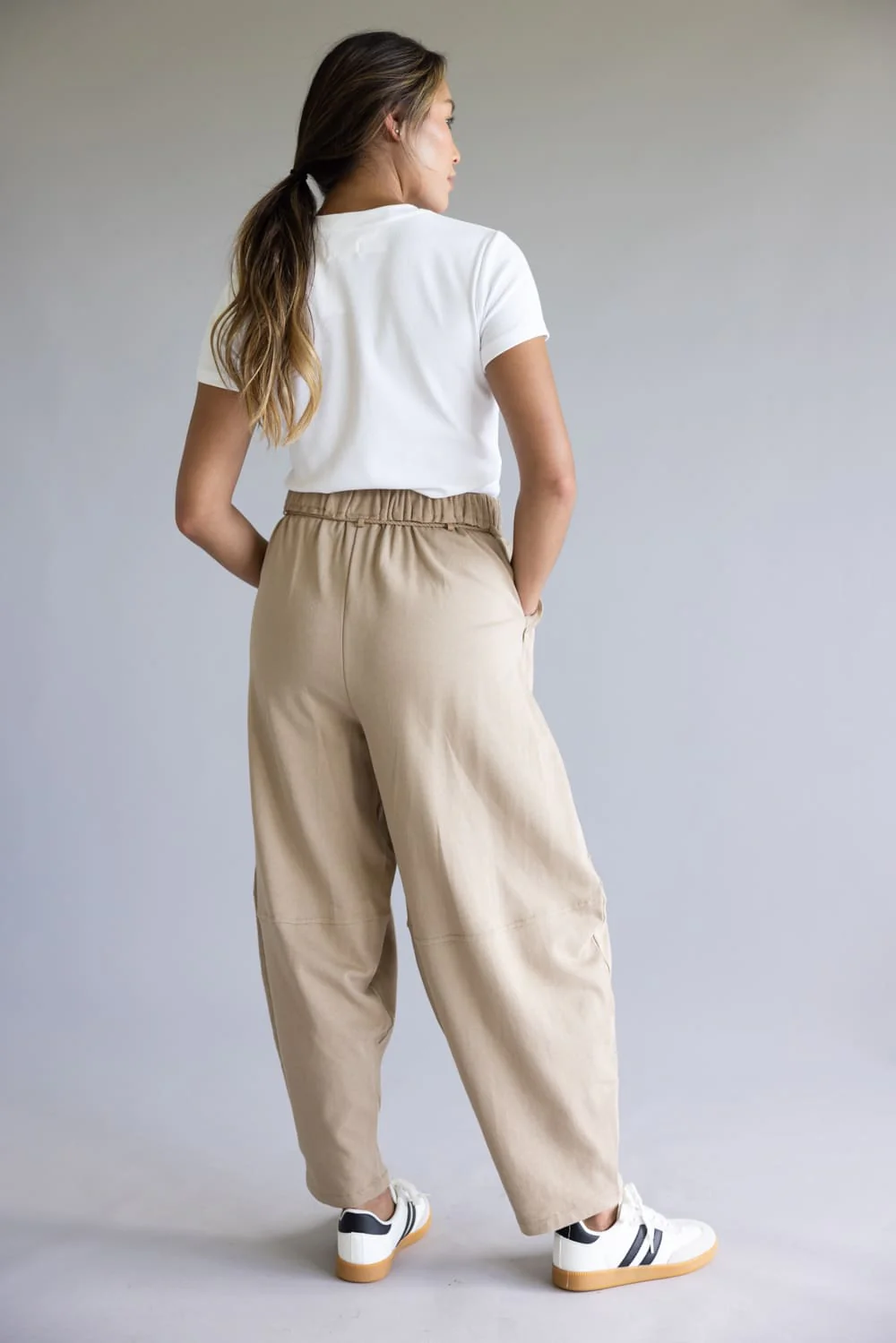 Boho Rope Drawstring Pants for Women in Taupe | NP70814-TAUPE - Image 5