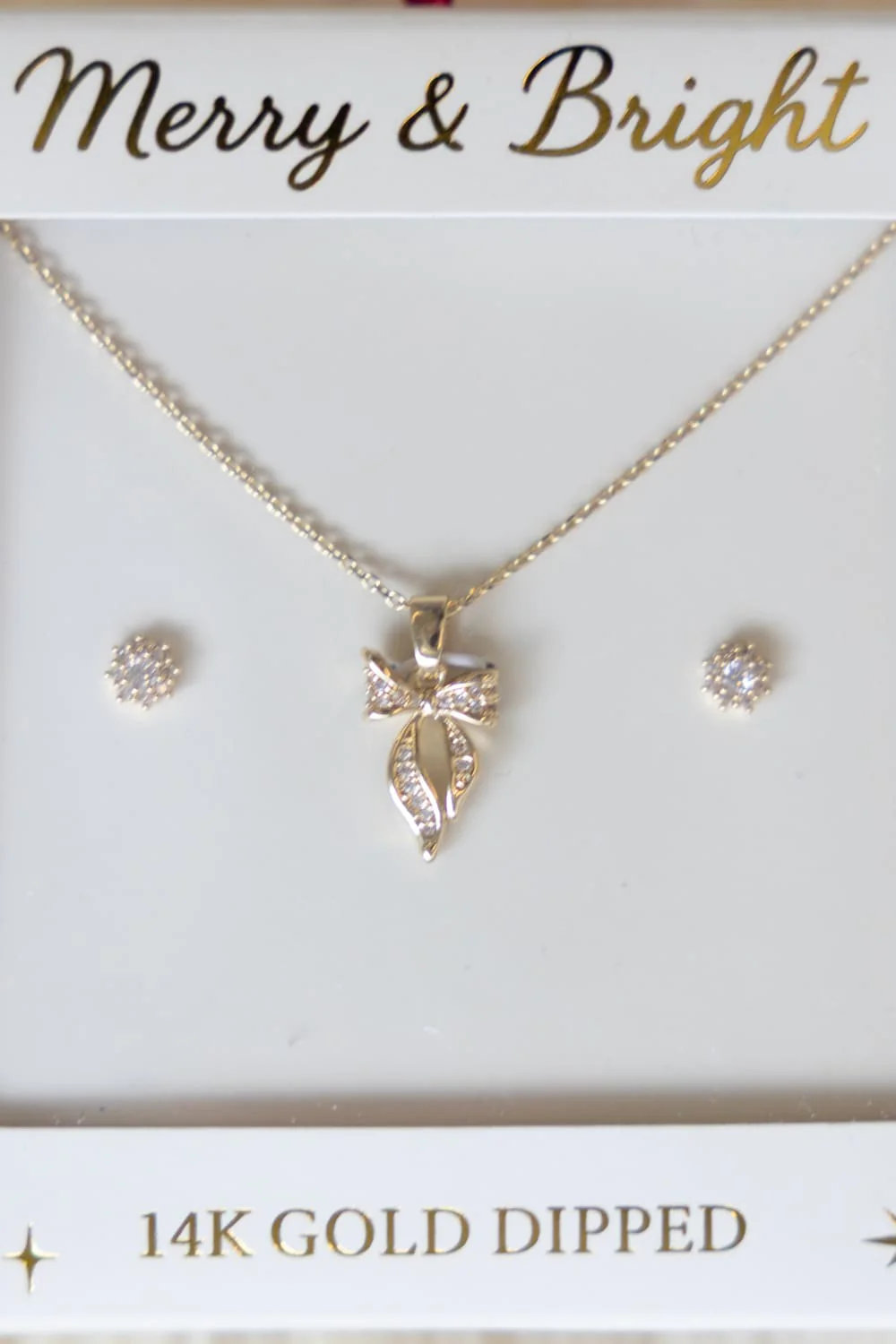 Bow Box Set for Women in Gold | SJS390004GLD - Image 3
