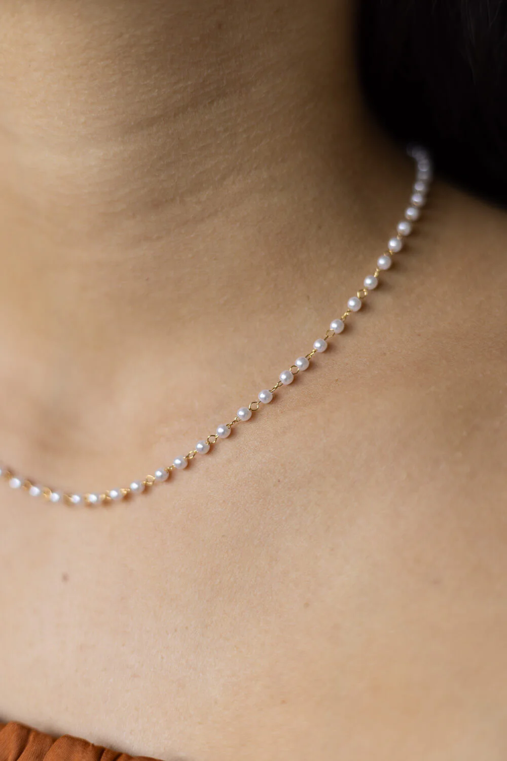 Bow Necklace in Gold | N7992G - Image 4