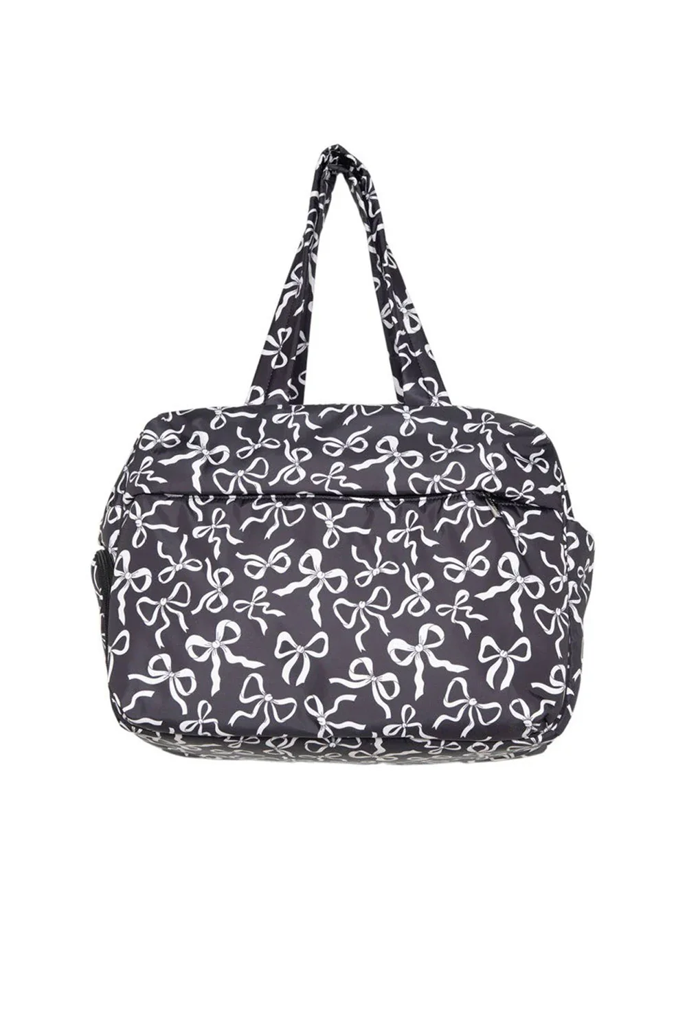 Bow Weekender Bag for Women in Black | KDC-WKB-34-BLK - Image 3