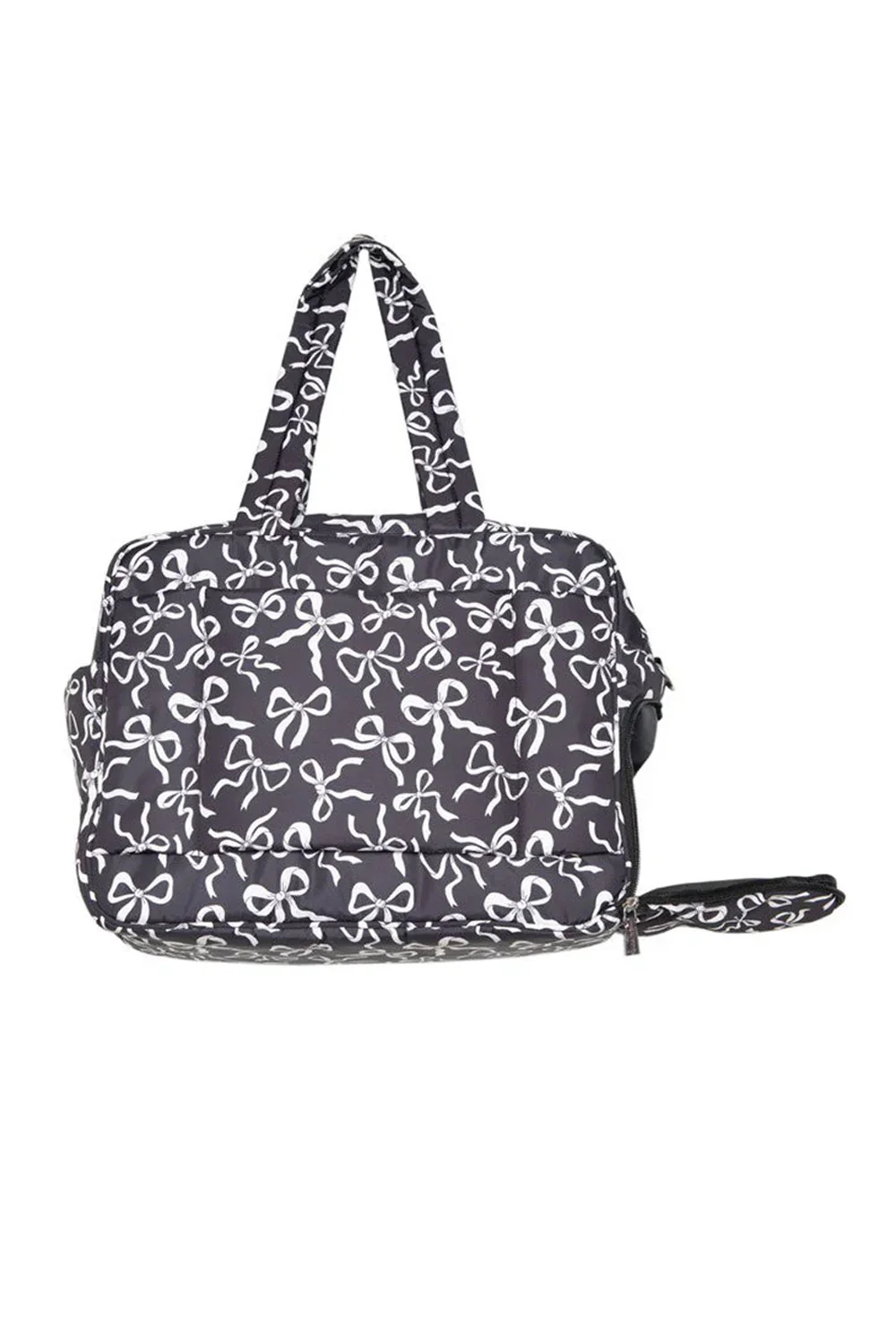 Bow Weekender Bag for Women in Black | KDC-WKB-34-BLK - Image 4
