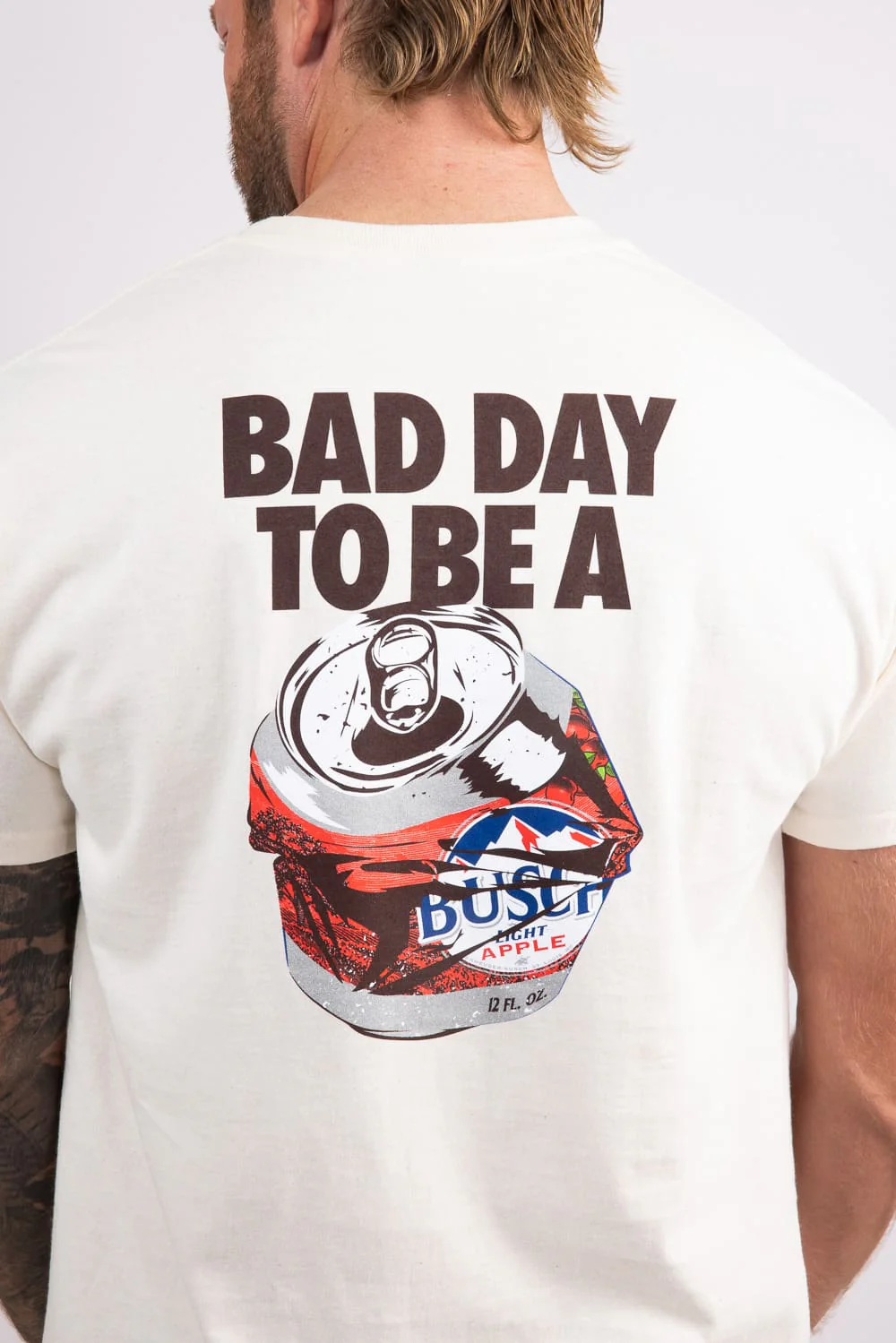 Busch Light Bad Apple T-Shirt for Men in Cream | 15646-811 - Image 3