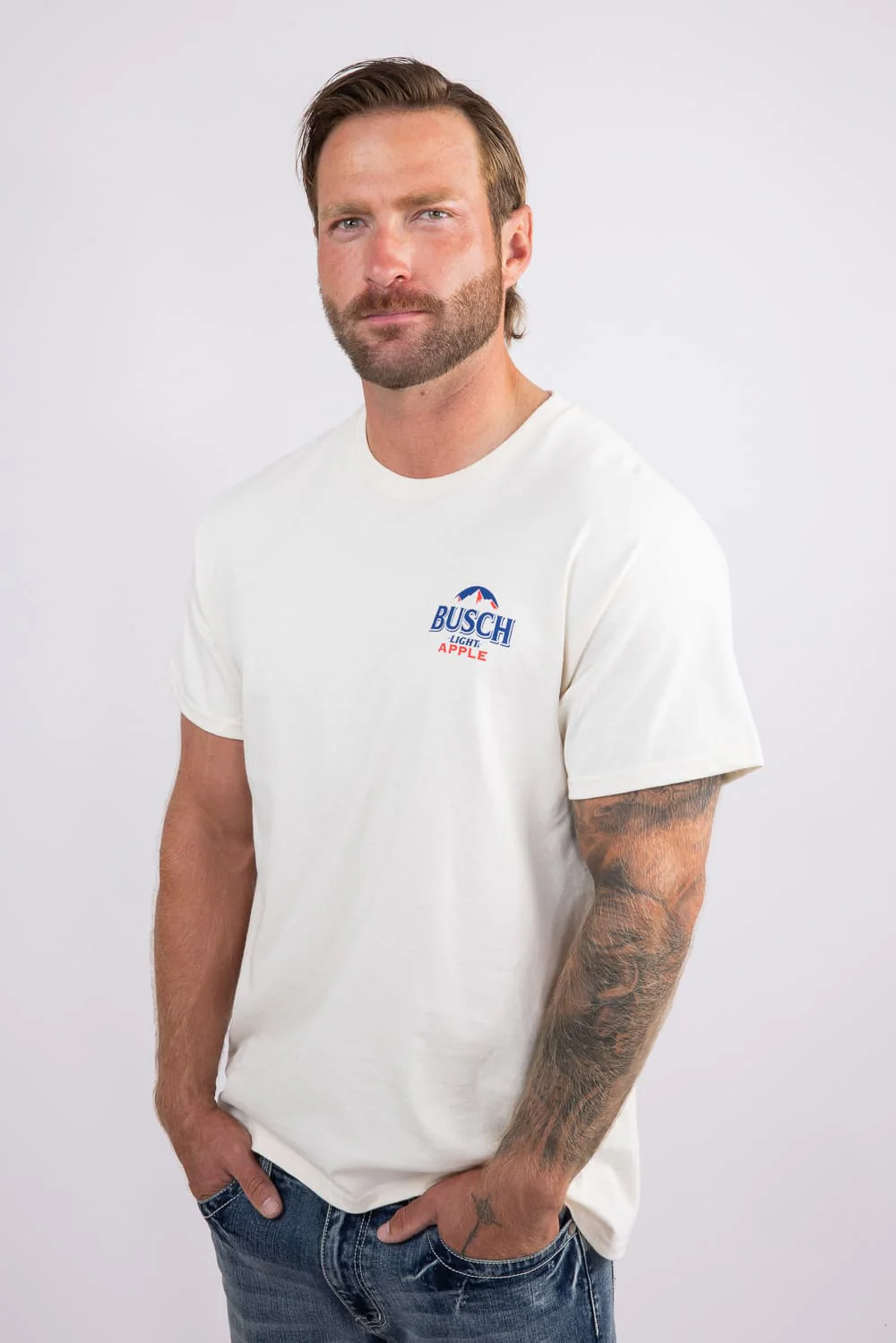 Busch Light Bad Apple T-Shirt for Men in Cream | 15646-811 - Image 5