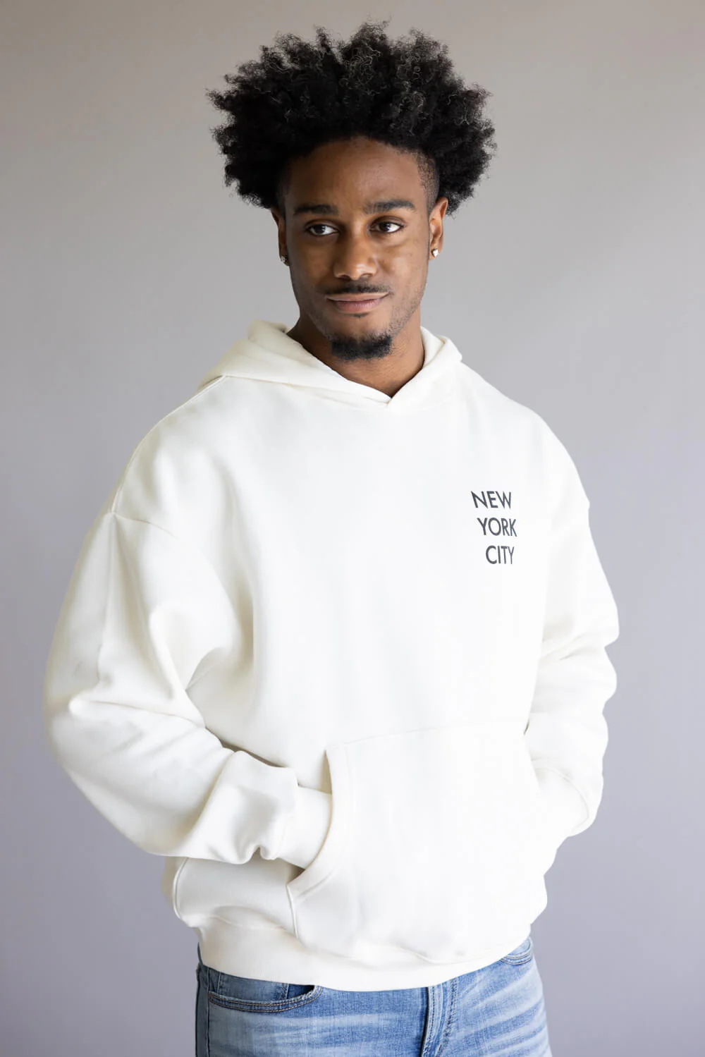 Denim & Flower Special Brunch Hoodie for Men in Off White | CSWS-C547 - Image 4