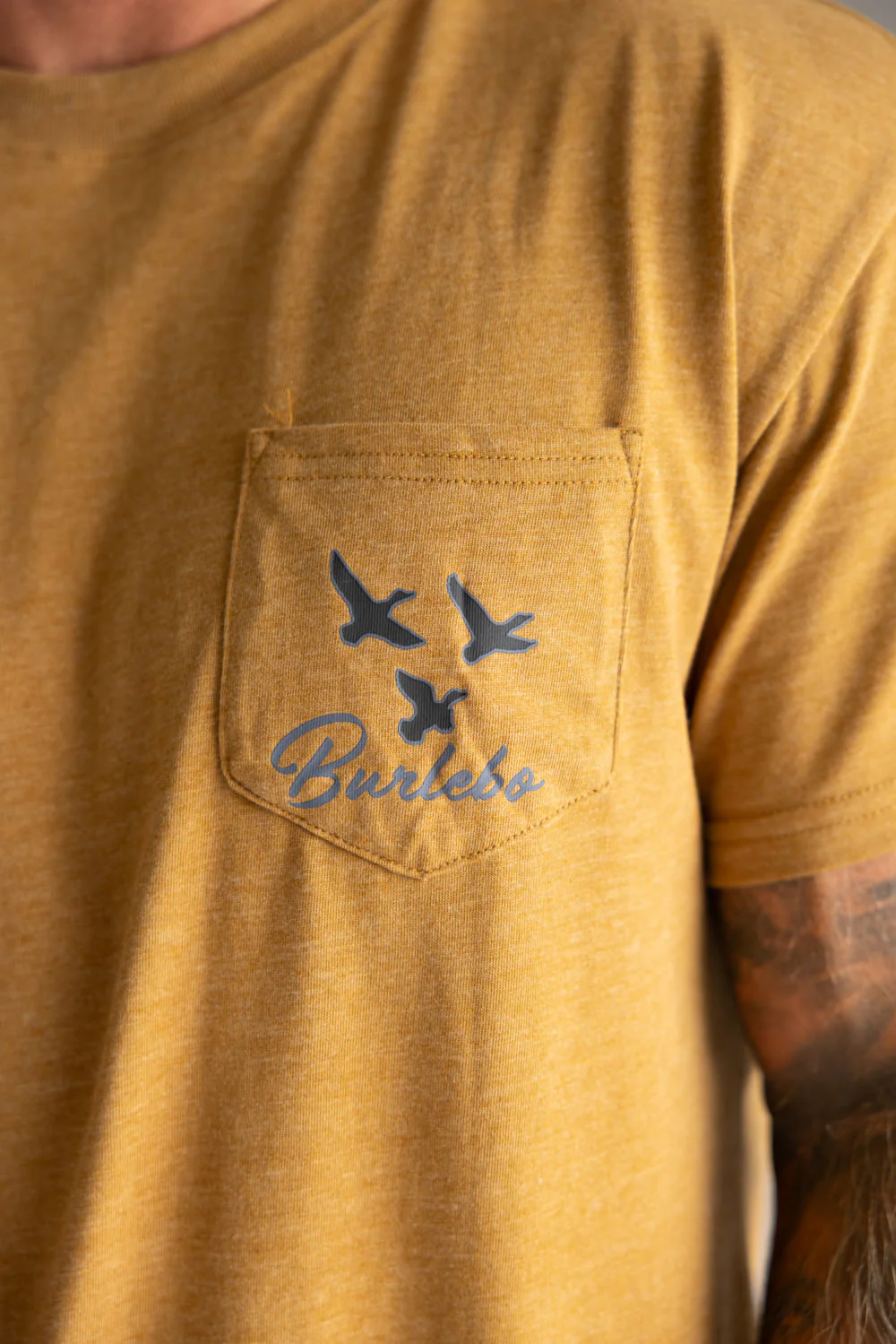 Burlebo Duck and Dog T-Shirt for Men in Light Brown | SST-DKDG-LB-LIGHT BROWN - Image 3