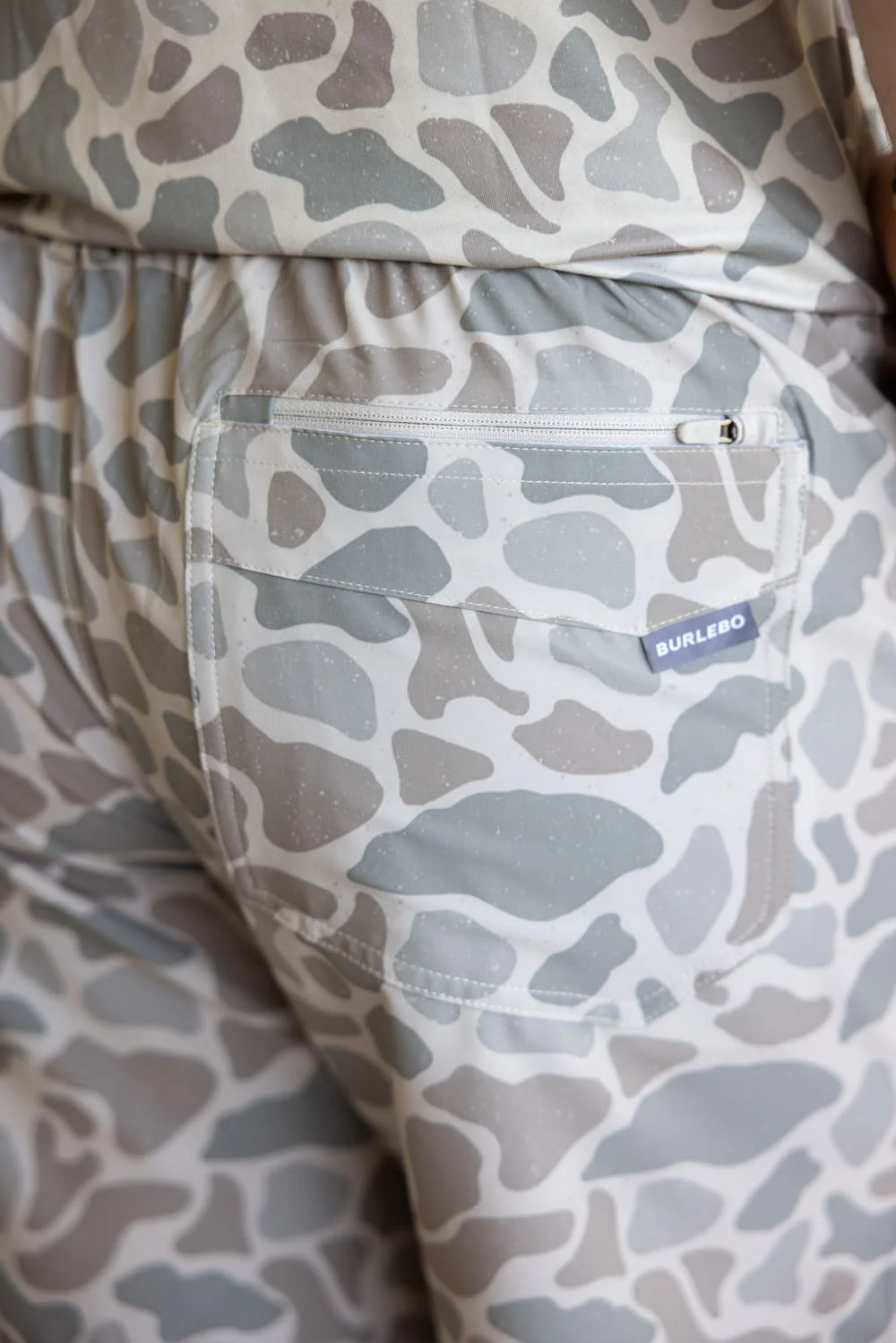 Burlebo Everyday Shorts for Men in Classic Deer Camo | ES-CLASSIC DEER CAMO - GREY POCKET - Image 4
