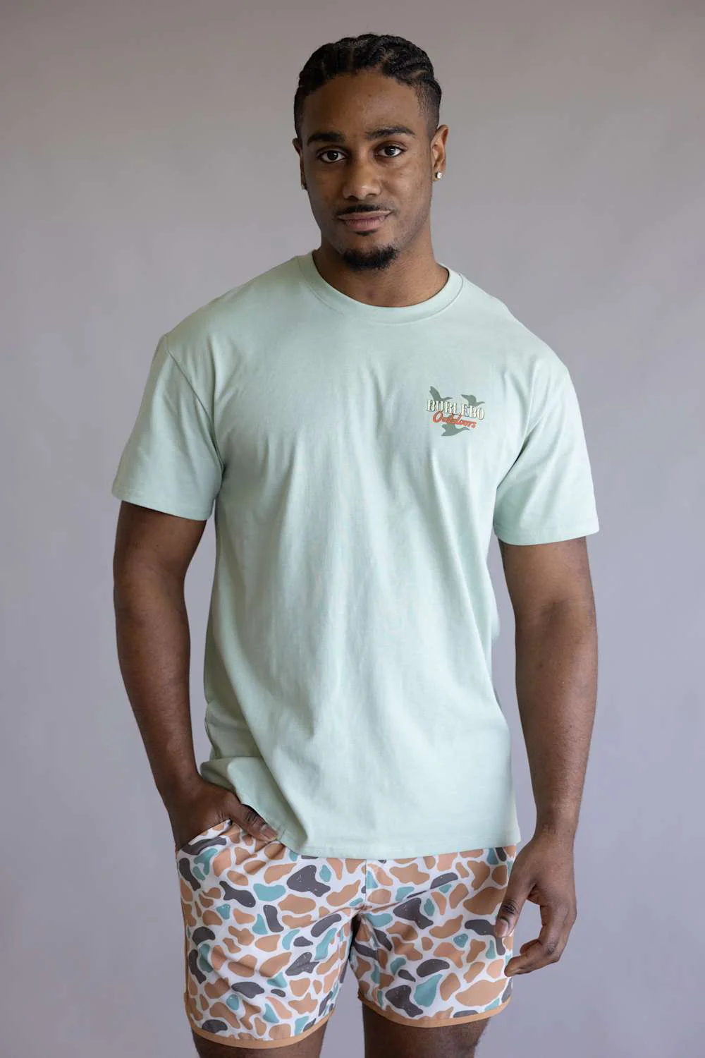 Burlebo Field Companion T-Shirt for Men in Sage | SST-FC-SGE-HEATHER SAGE - Image 2