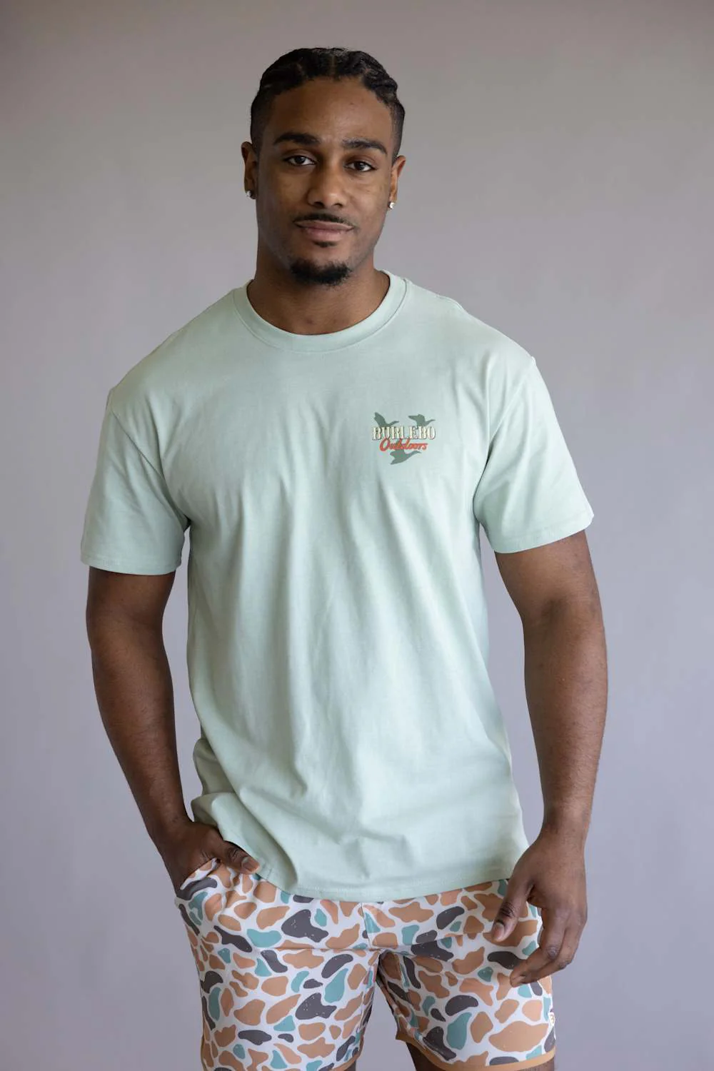 Burlebo Field Companion T-Shirt for Men in Sage | SST-FC-SGE-HEATHER SAGE - Image 5