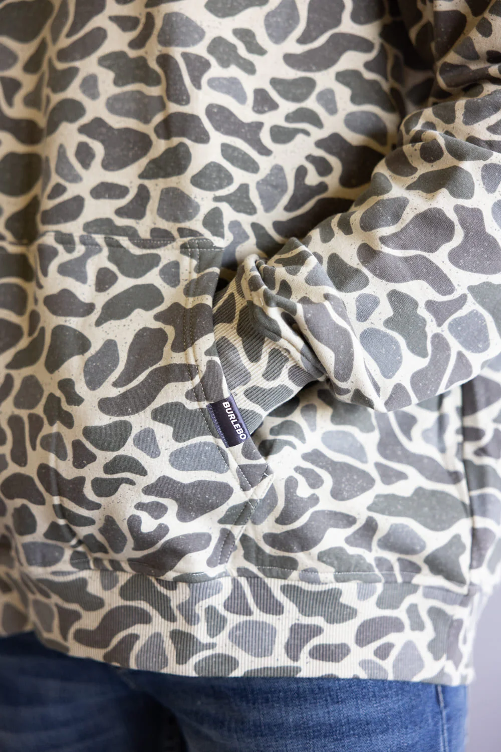 Burlebo Fleece Hoodie for Men in Classic Deer Camo | FH-CLASSIC DEER CAMO - Image 2