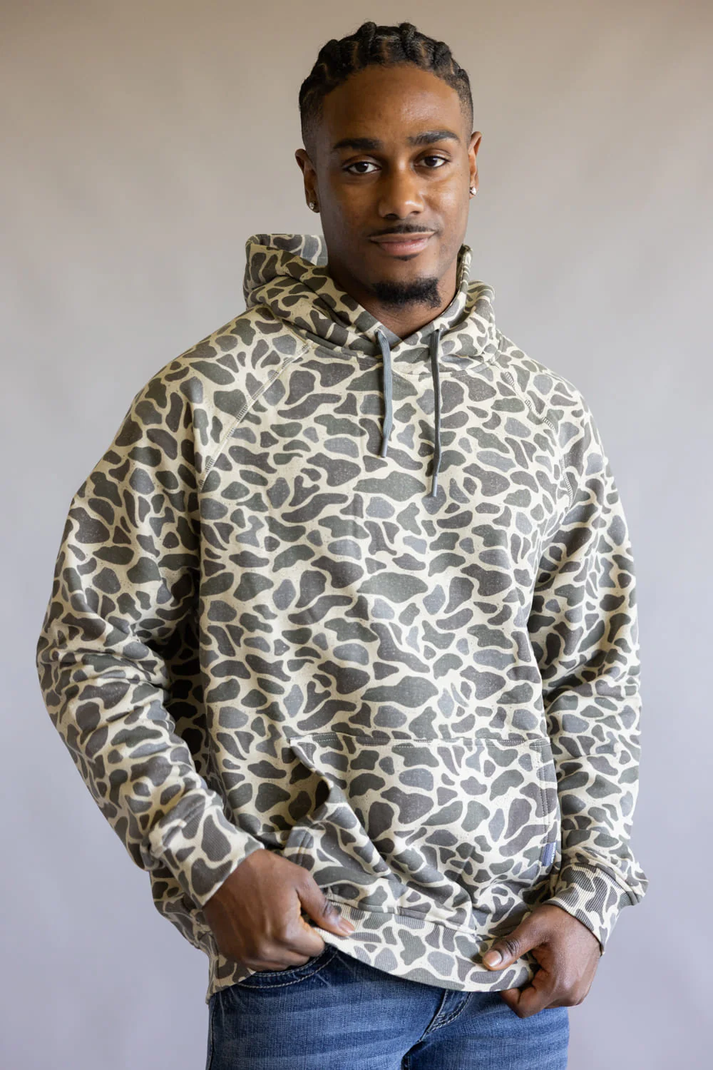 Burlebo Fleece Hoodie for Men in Classic Deer Camo | FH-CLASSIC DEER CAMO - Image 3