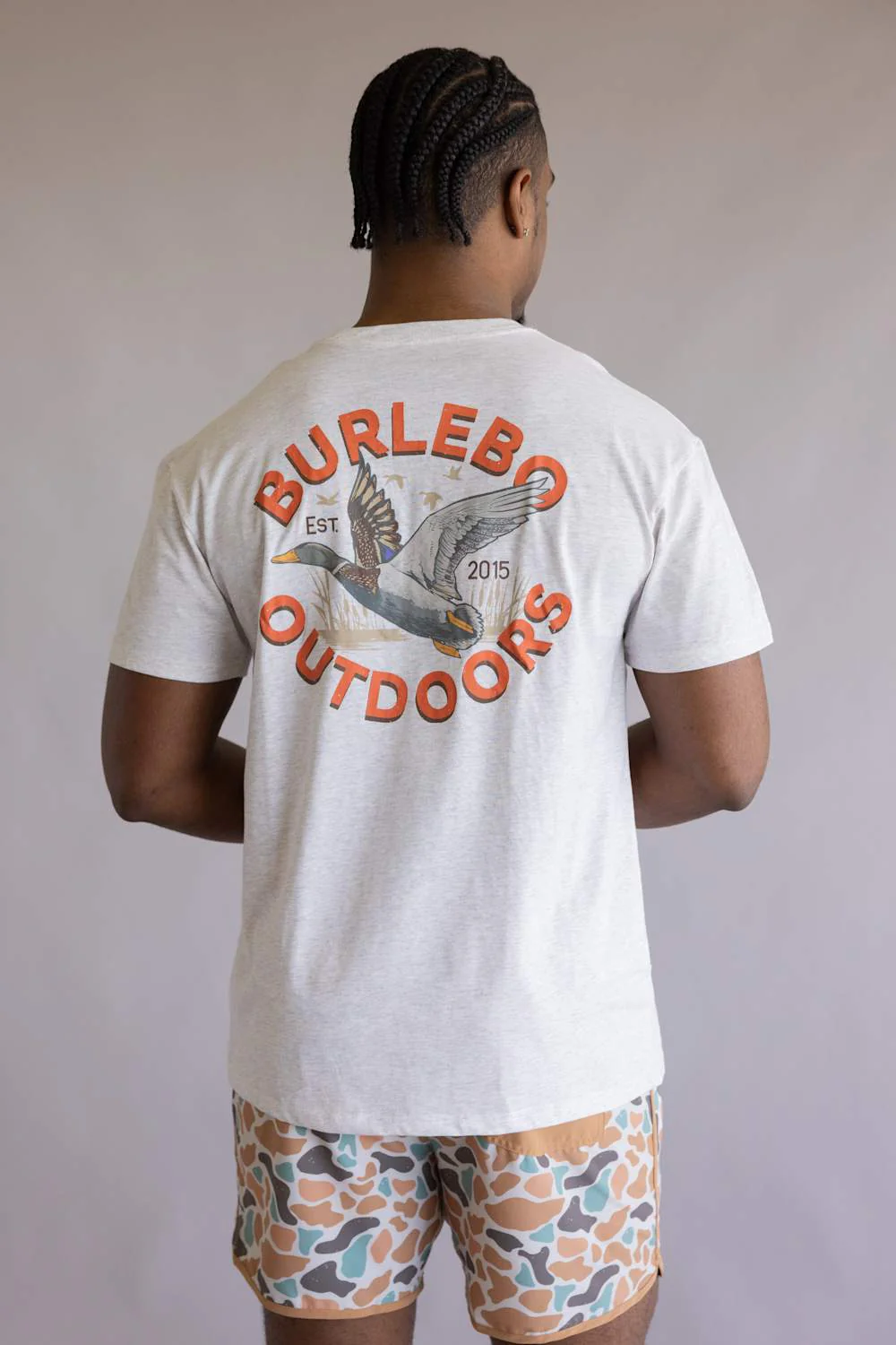 Burlebo Old School Duck Hunt T-Shirt for Men in Oatmeal | SST-OSDK-OAT - Image 4