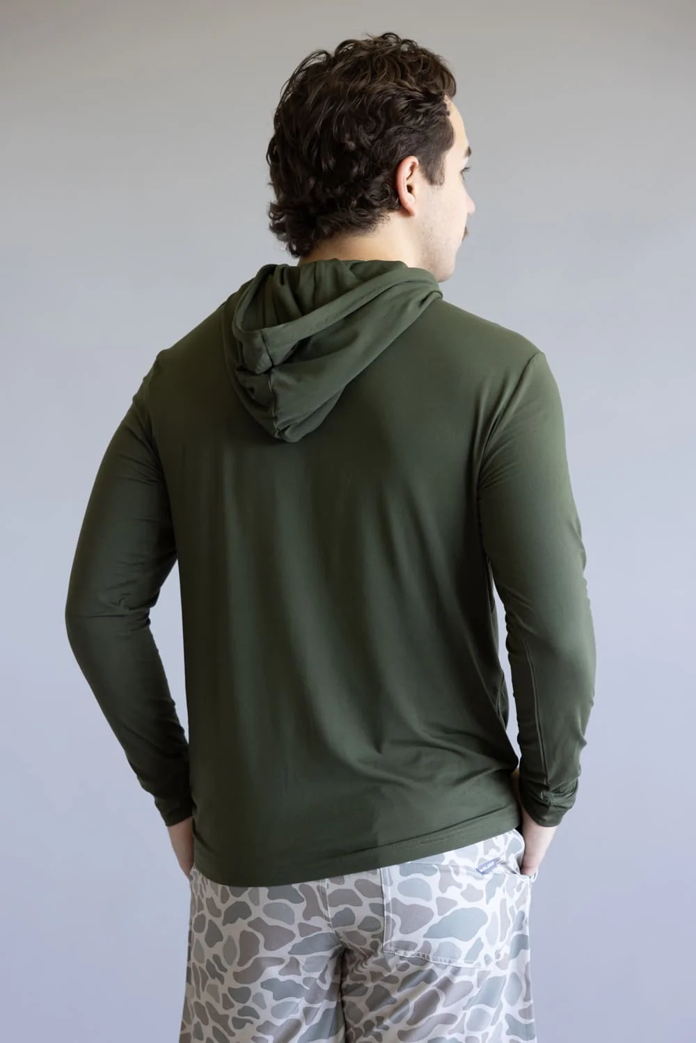 Burlebo Performance Hoodie for Men in Mallard Green | PH-MALLARD GREEN - Image 4