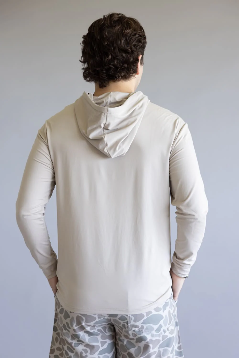 Burlebo Performance Hoodie for Men in Sandstone | PH-SANDSTONE - Image 2