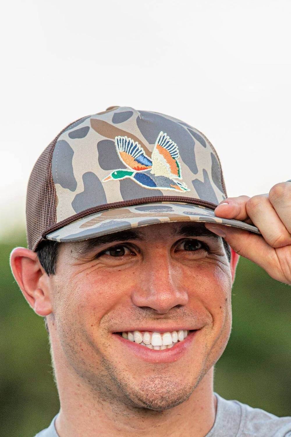 Burlebo Retro Duck Hat for Men in Camo | C-RETRO CAMO DUCK - Image 3