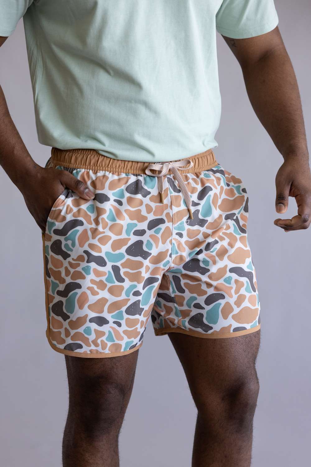 Burlebo Swim Shorts for Men in Bayside Camo | ST-BAYC-BAYSIDE CAMO - Image 3