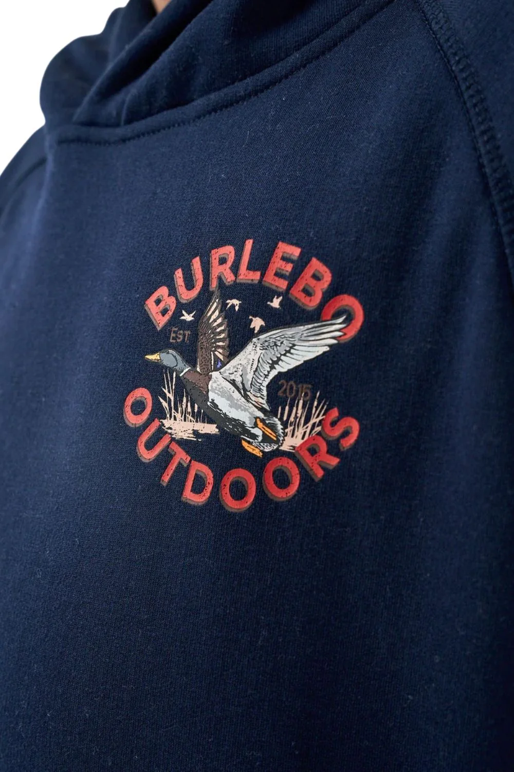 Burlebo Youth Old School Duck Hunt Hoodie for Boys in Navy | Y-FH-OSDK-NVY-NAVY - Image 2