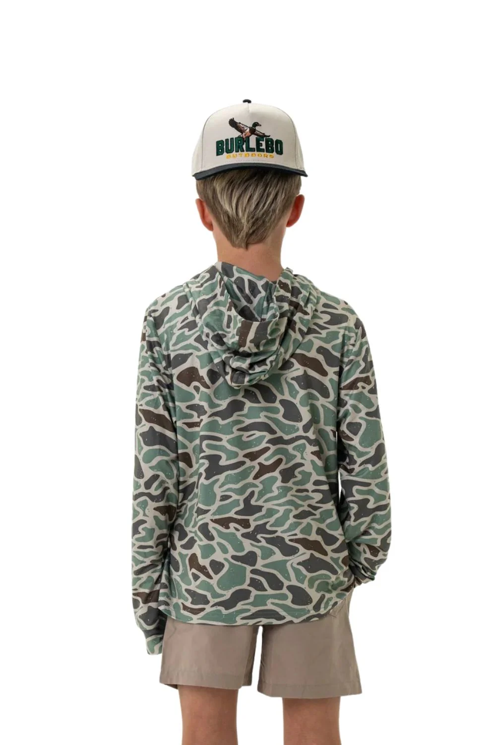 Burlebo Youth Performance Hoodie for Boys in Retro Duck Camo | Y-PH-RDC-CAMO - Image 2