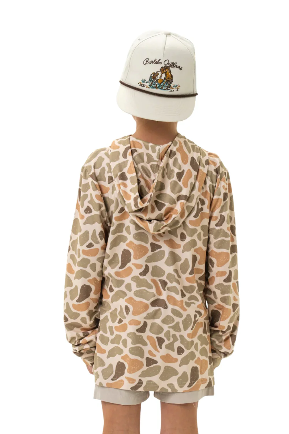 Burlebo Youth Performance Hoodie for Boys in Venado Camo Brown | Y-PH-VENC-BROWN - Image 2