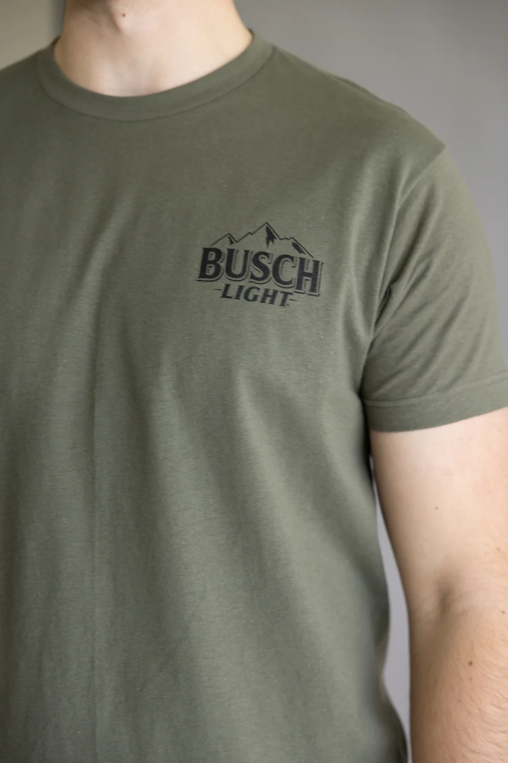 Busch Light Deer Camo T-Shirt for Men in Military Green | 18456-328-MILITARYGREEN - Image 4
