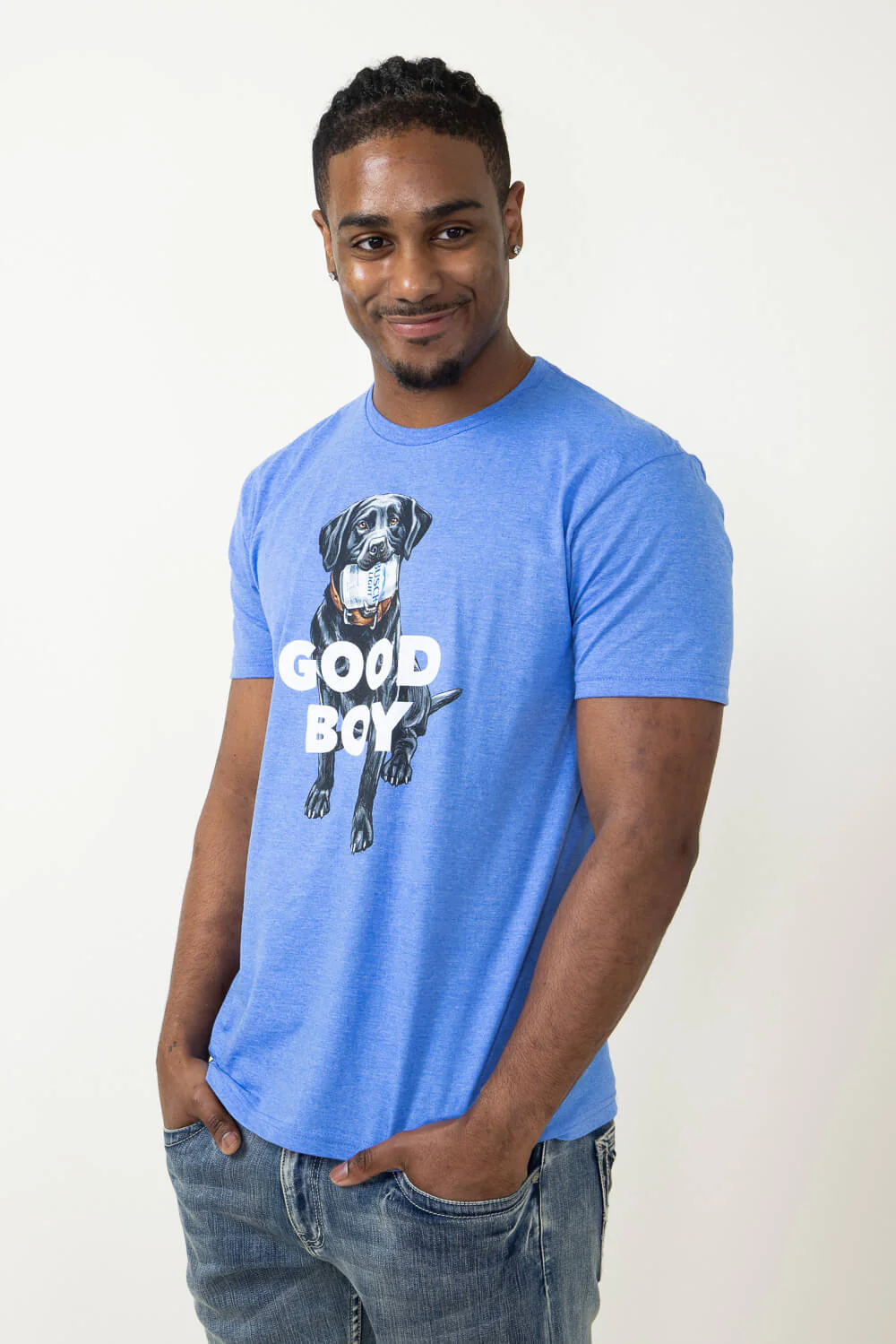 Busch Light Good Boy T-Shirt for Men in Royal Blue | 3363-ROYALBLUE - Image 3