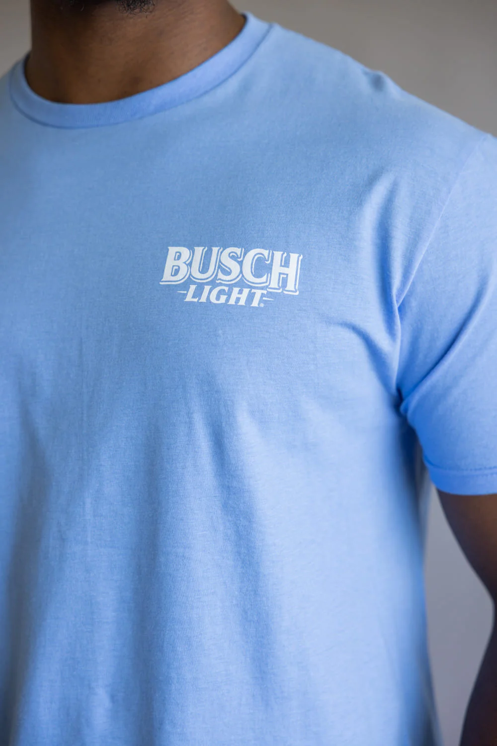 Busch Light Pack Leader T-Shirt for Men in Baby Blue | 2219-BABYBLUE - Image 4
