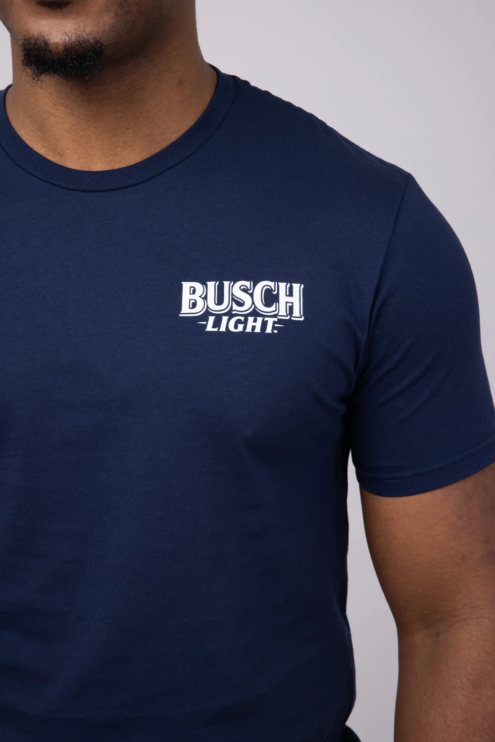 Busch Light Rustle T-Shirt for Men in Navy | 6775-NAVY - Image 3