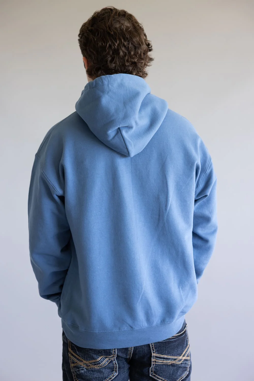 Busch Vintage Logo Graphic Sweatshirt for Men in Indigo Blue | 2237-INDIGOBLUE - Image 2