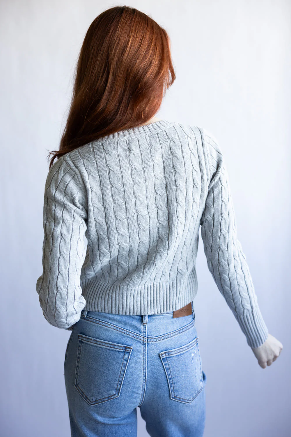 Button Front Cardigan for Women in Light Heather Grey | PF5S44860-LIGHTHEATHERGREY - Image 4