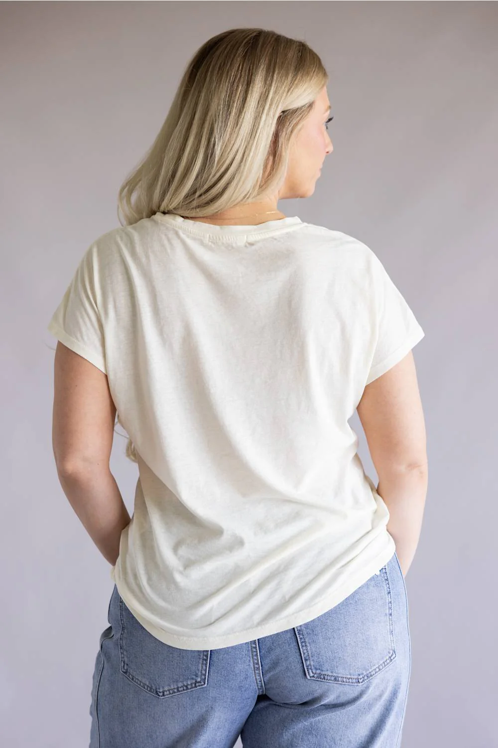 C&C California Lake Camille Tee for Women in White | 89A01828-CREAM - Image 3