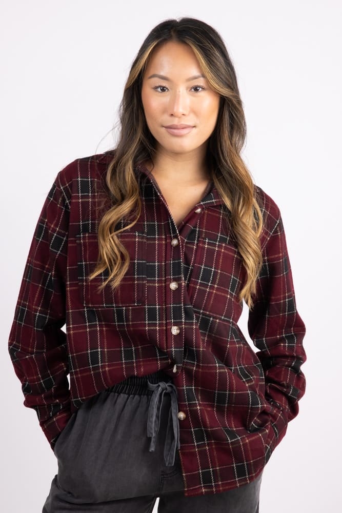 C&C California Marina Jacquard Palid Button Up Shirt for Women - Image 2